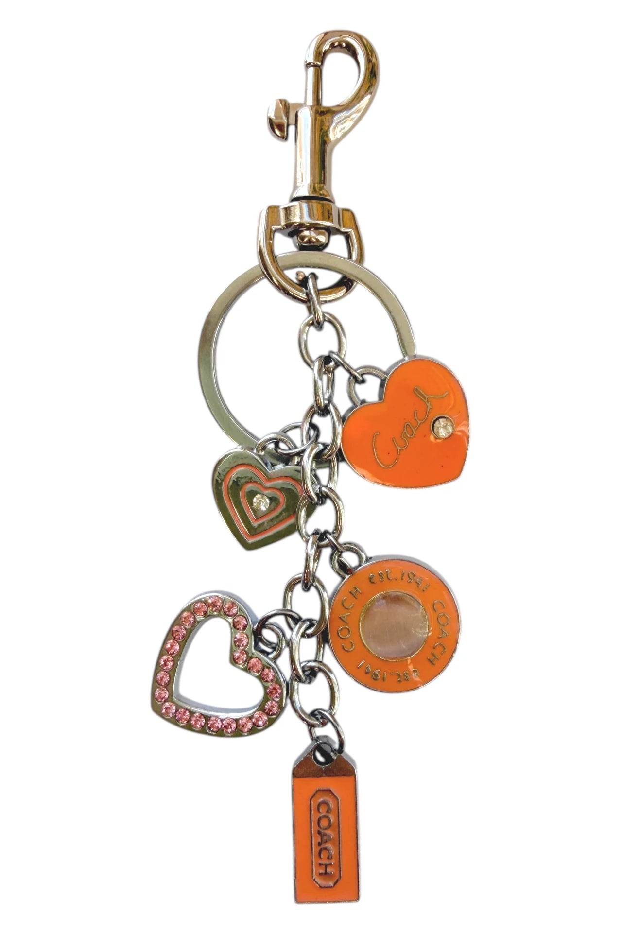 #7 Coach Keychain Charm Orange | c. | Size