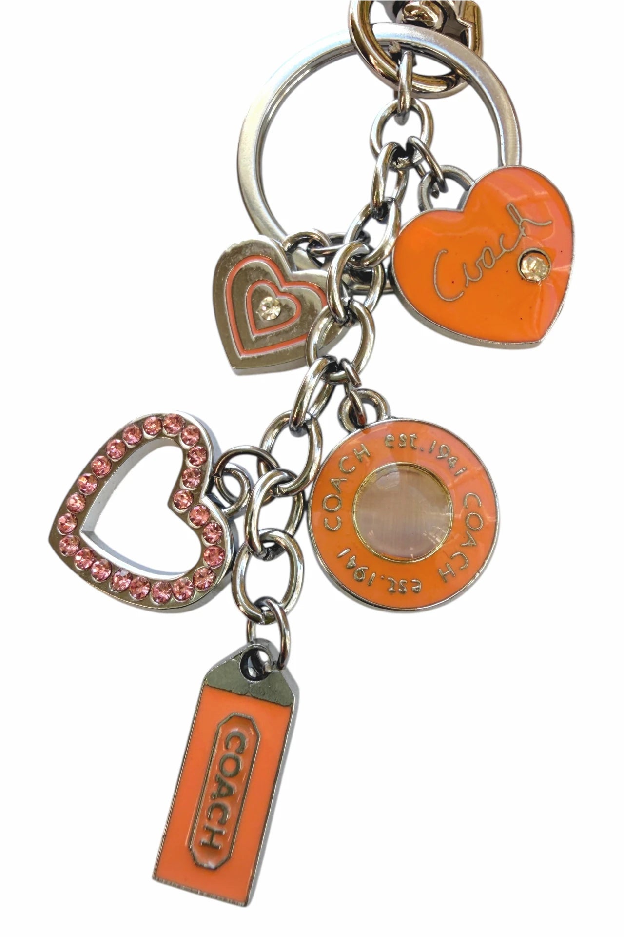#7 Coach Keychain Charm Orange | c. | Size