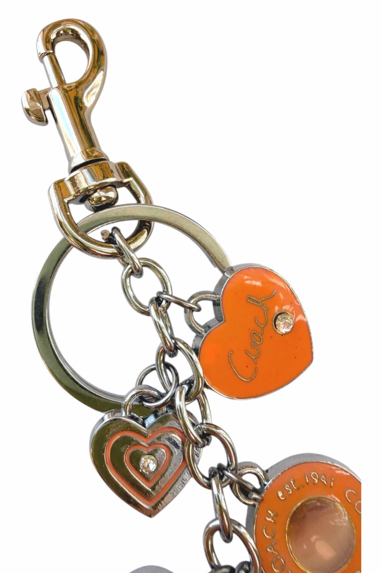 #7 Coach Keychain Charm Orange | c. | Size