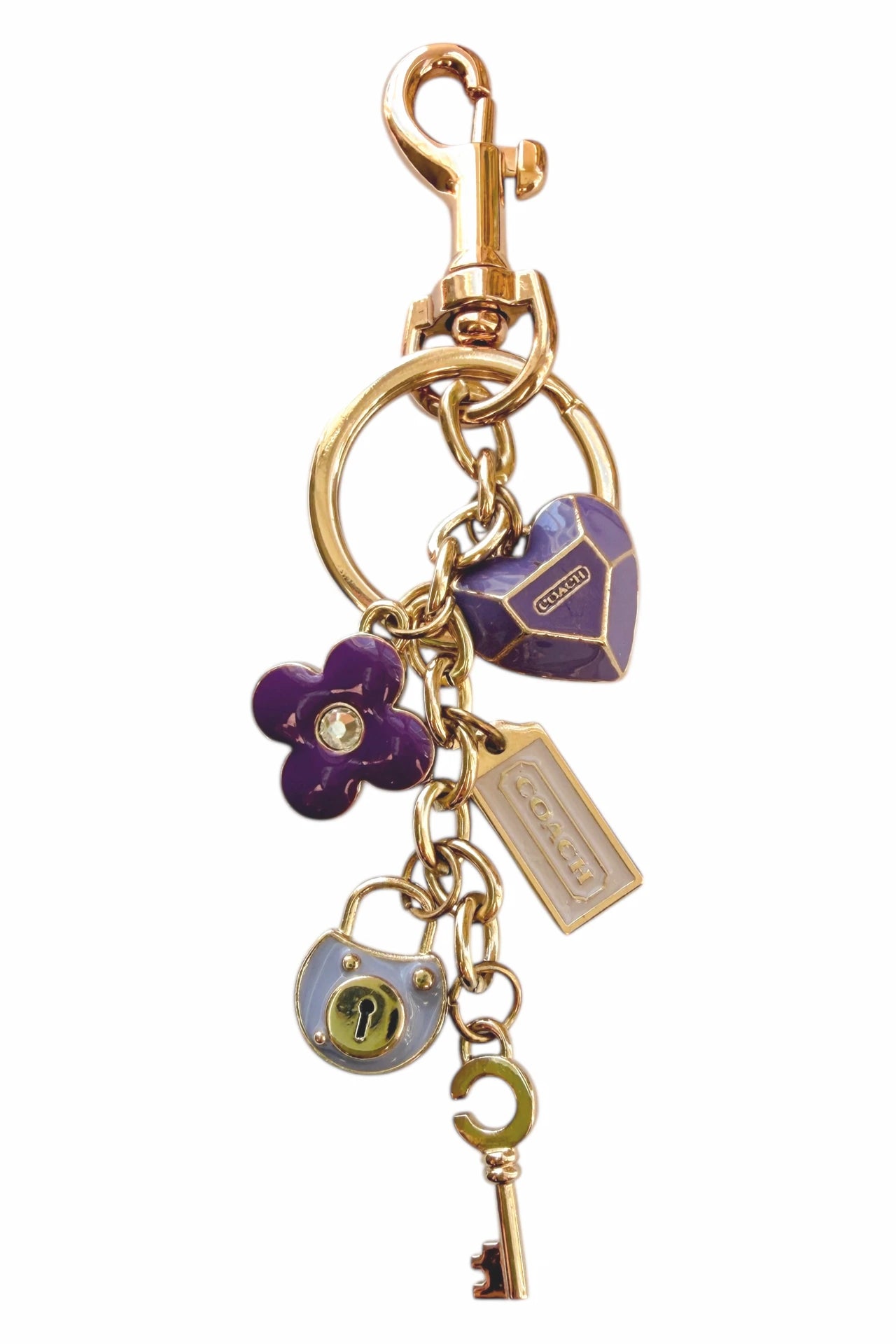 #14 Coach Keychain Charm Purple | c. | Size