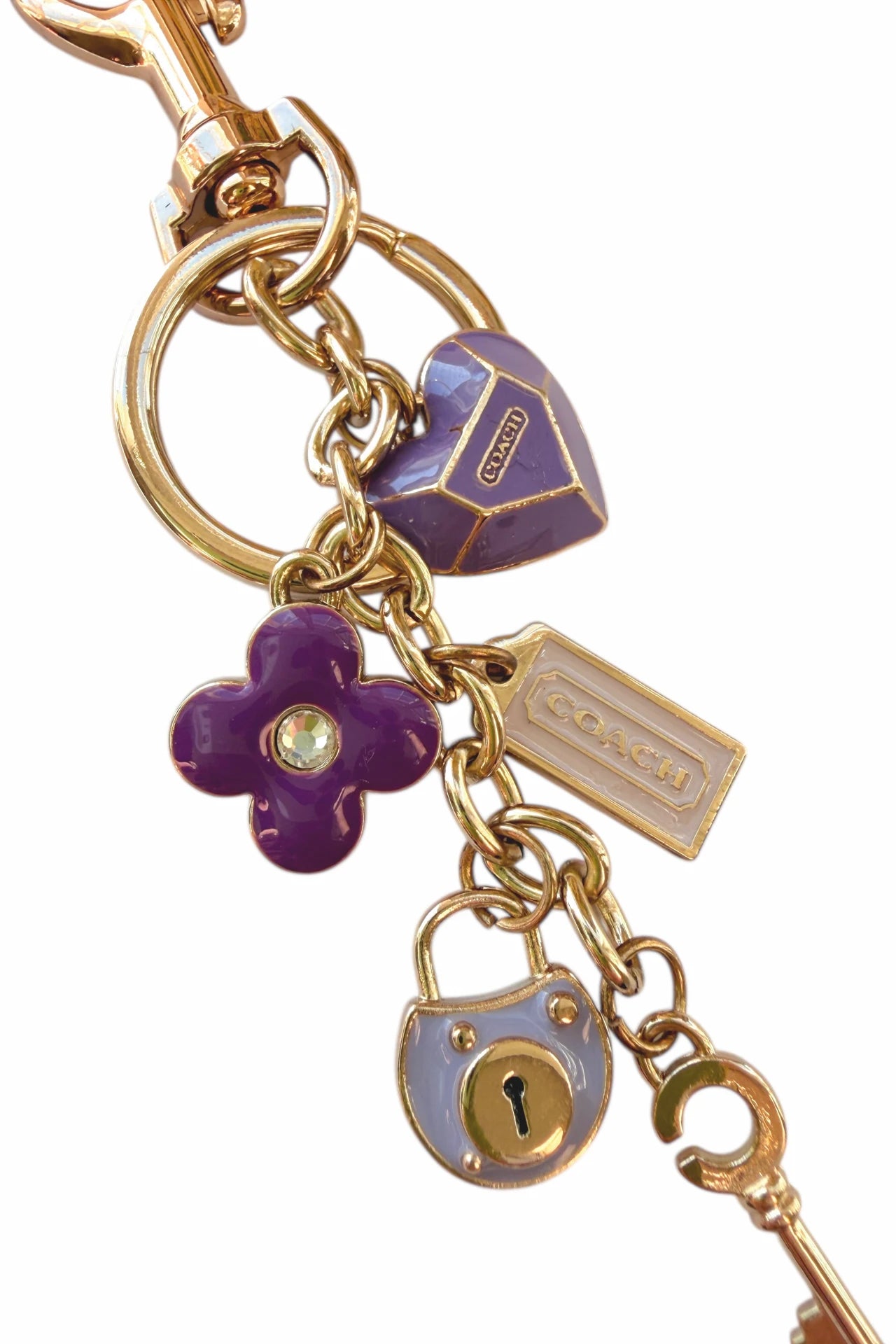 #14 Coach Keychain Charm Purple | c. | Size