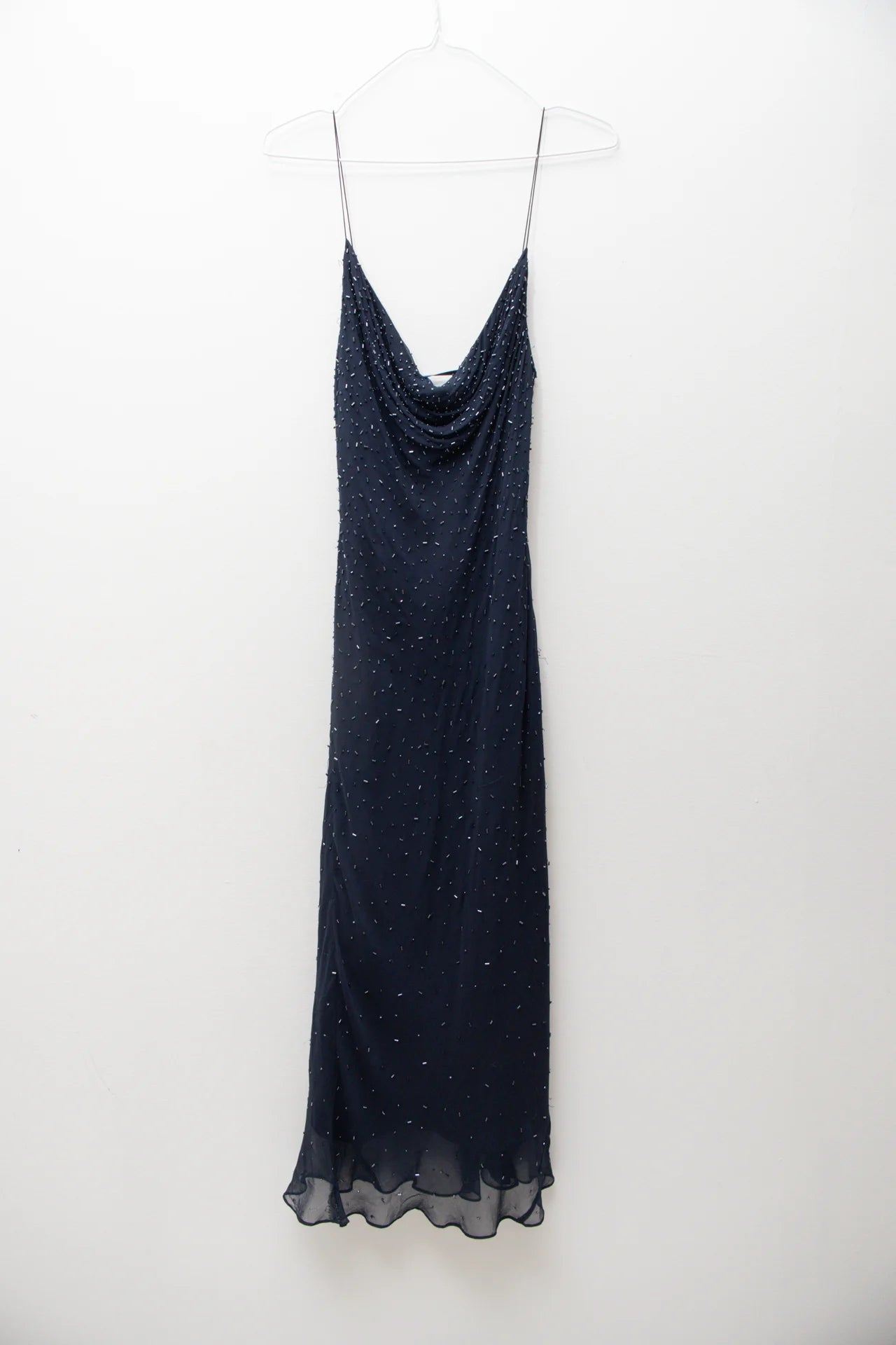 #189 Beaded Slip Dress Navy | c. 171 | Size 10