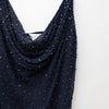 #189 Beaded Slip Dress Navy | c. 171 | Size 10