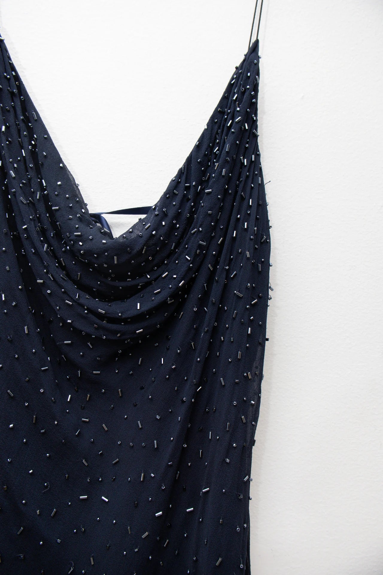 #189 Beaded Slip Dress Navy | c. 171 | Size 10
