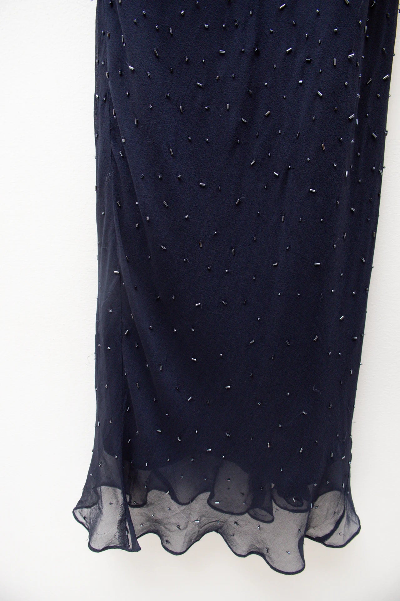#189 Beaded Slip Dress Navy | c. 171 | Size 10