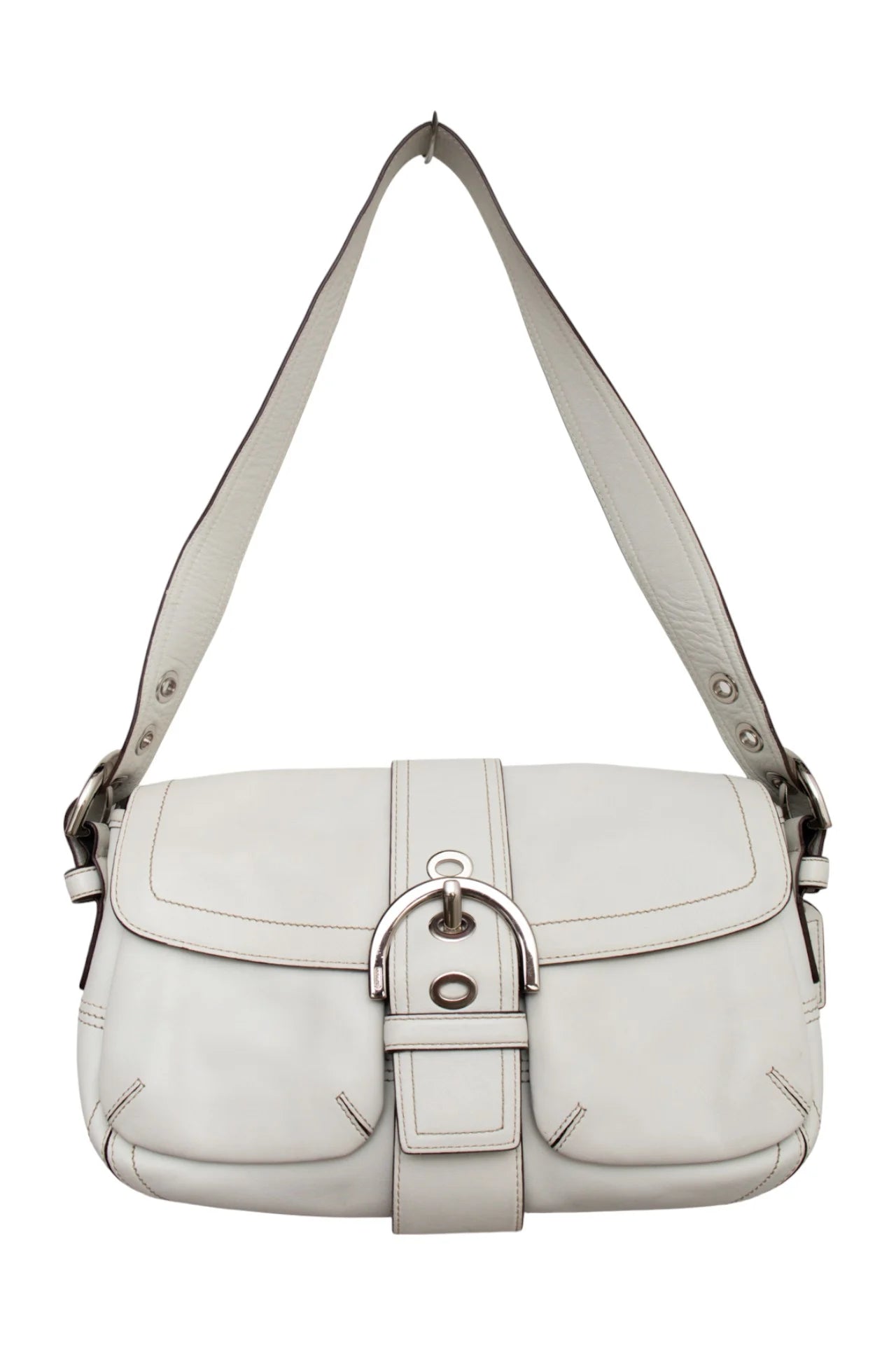 #218 Coach Shoulder Bag White | c. 171 | Size