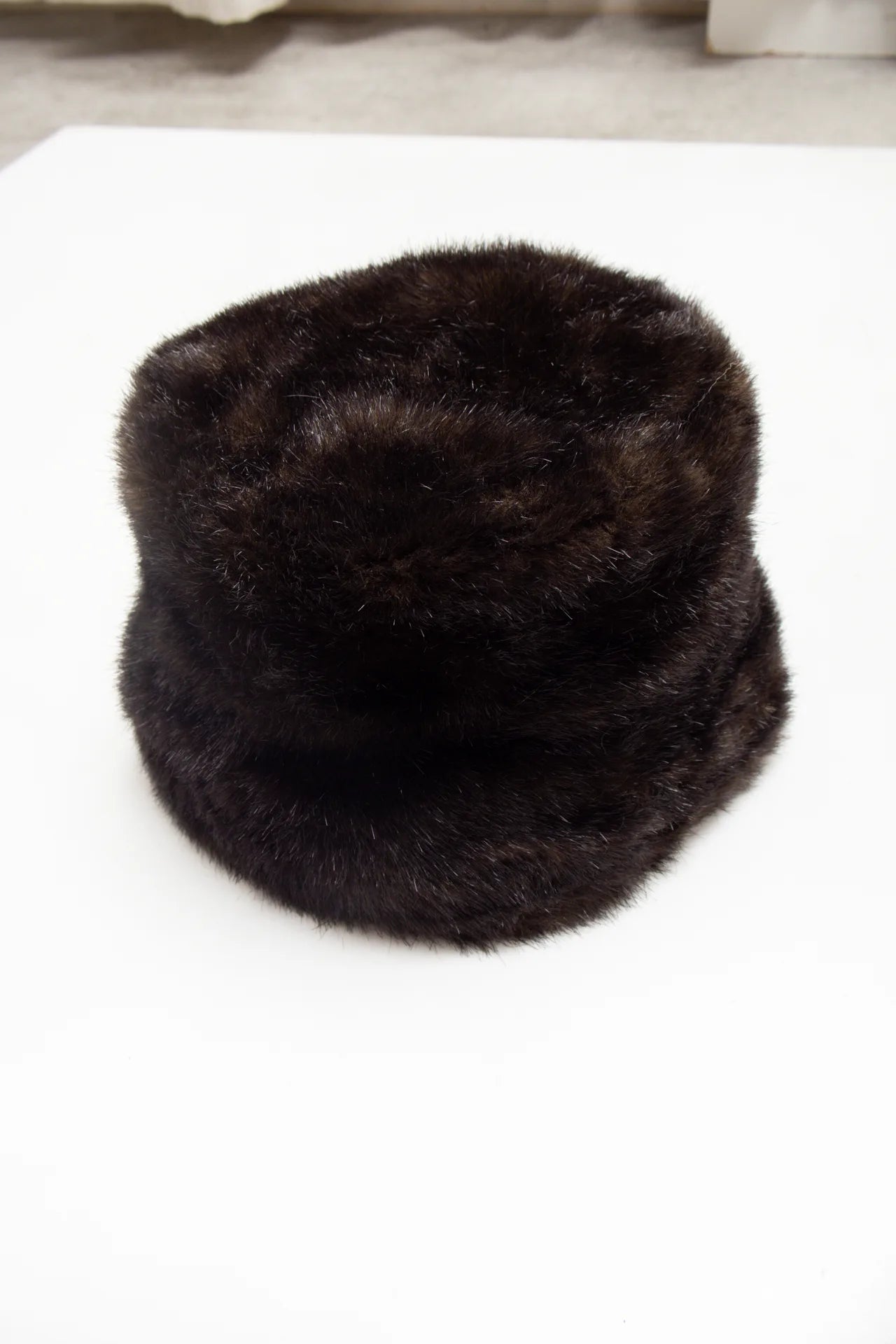 # Ben Berger Faux Fur Bucket Hat Brown | c.