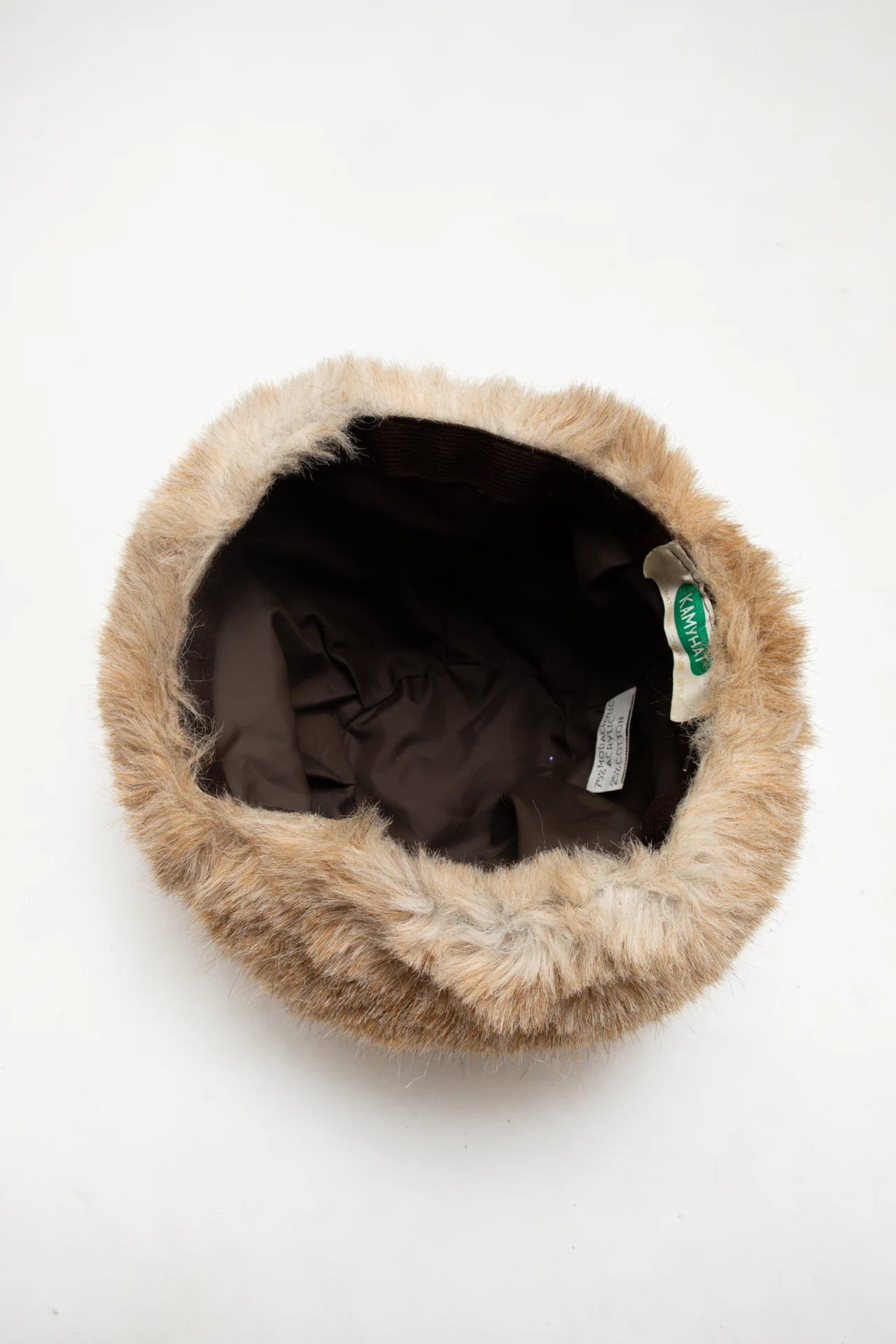 #224 Kamyhat Faux Fur Bucket Hat Beige | c. 171