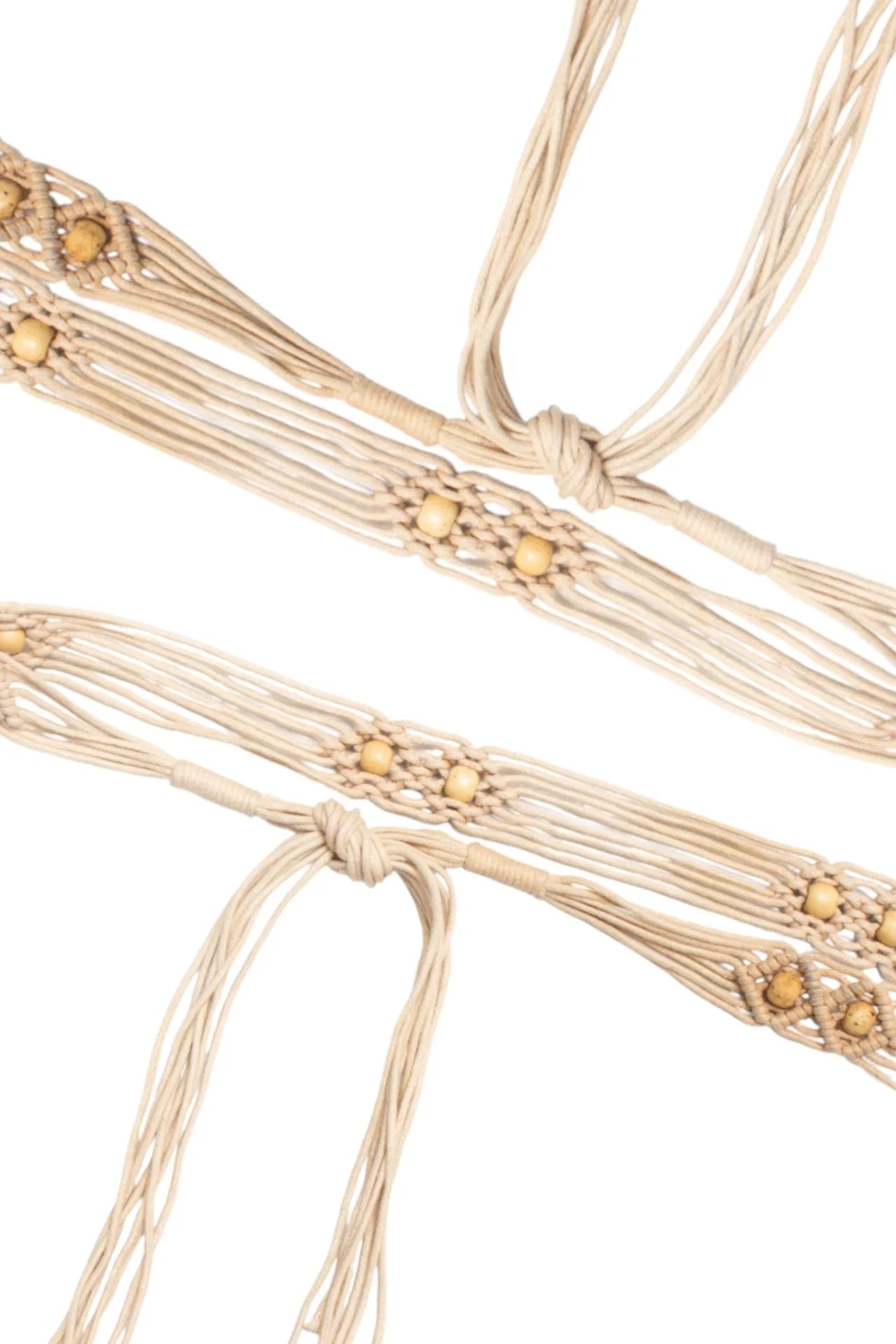 #226 Macramé Rope Belt Beige | c. 171 | Size 110 cm