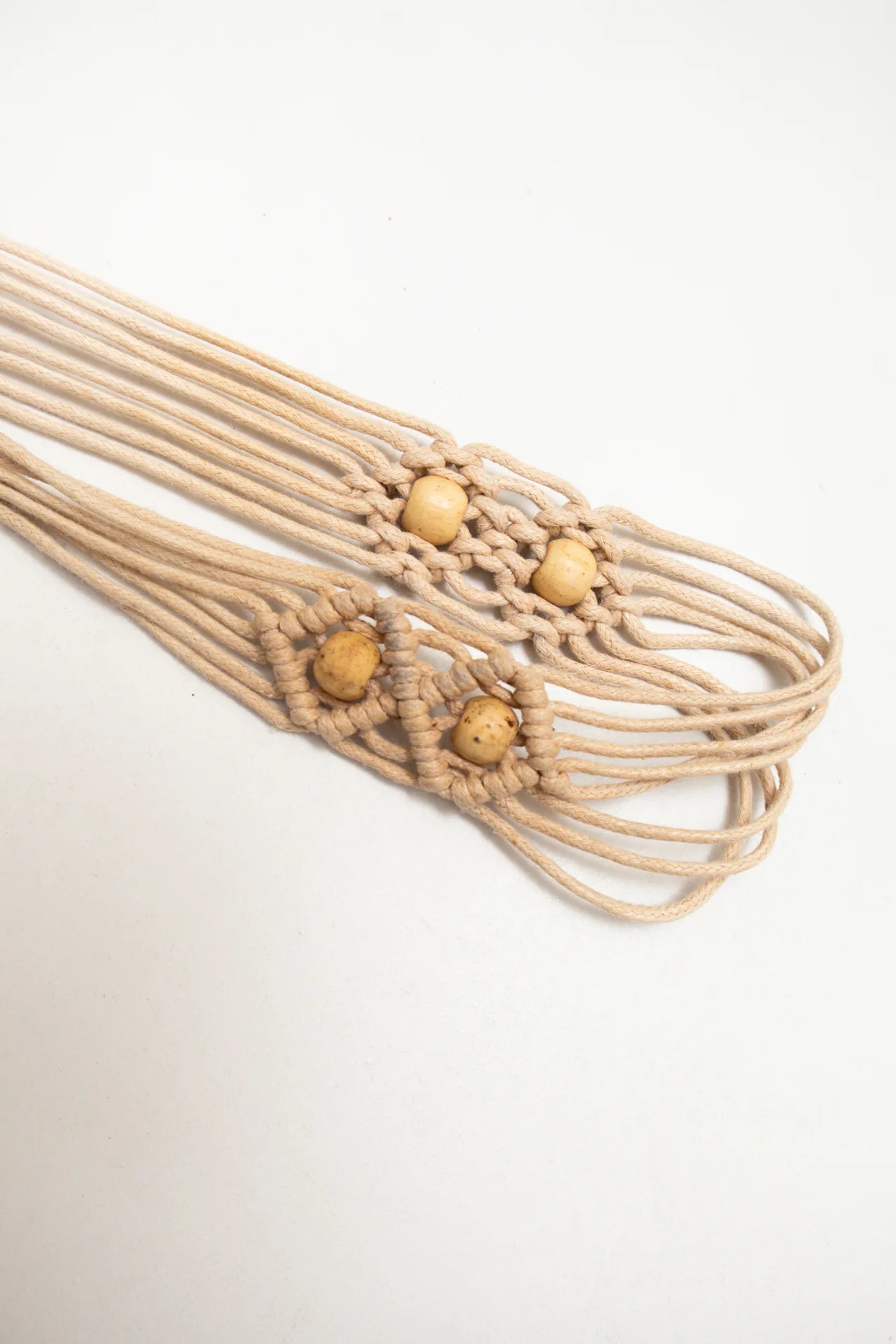 #226 Macramé Rope Belt Beige | c. 171 | Size 110 cm