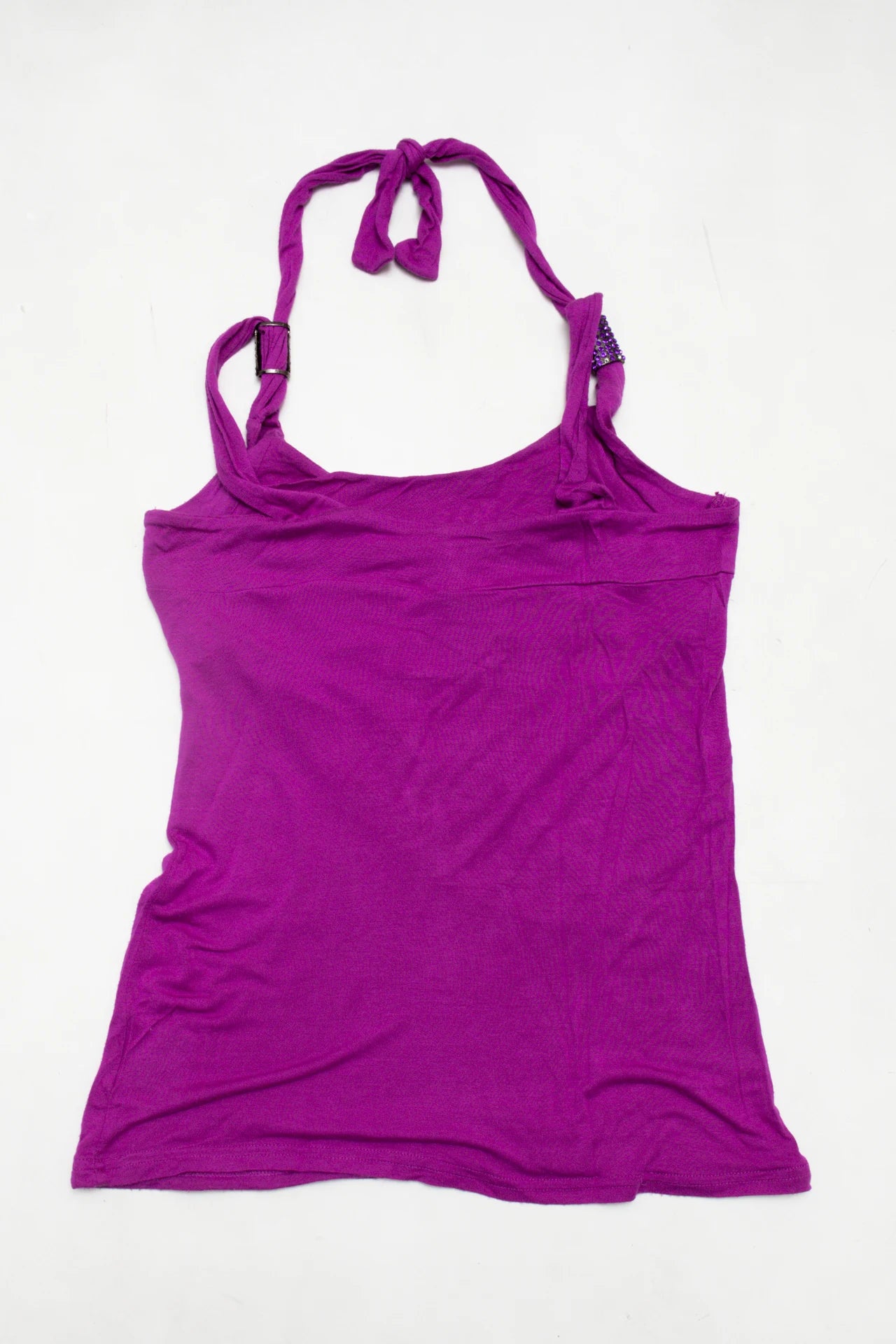 #05 Sequin-embellished Halter Cowl-neck Top Purple | c. 172 | Size 12