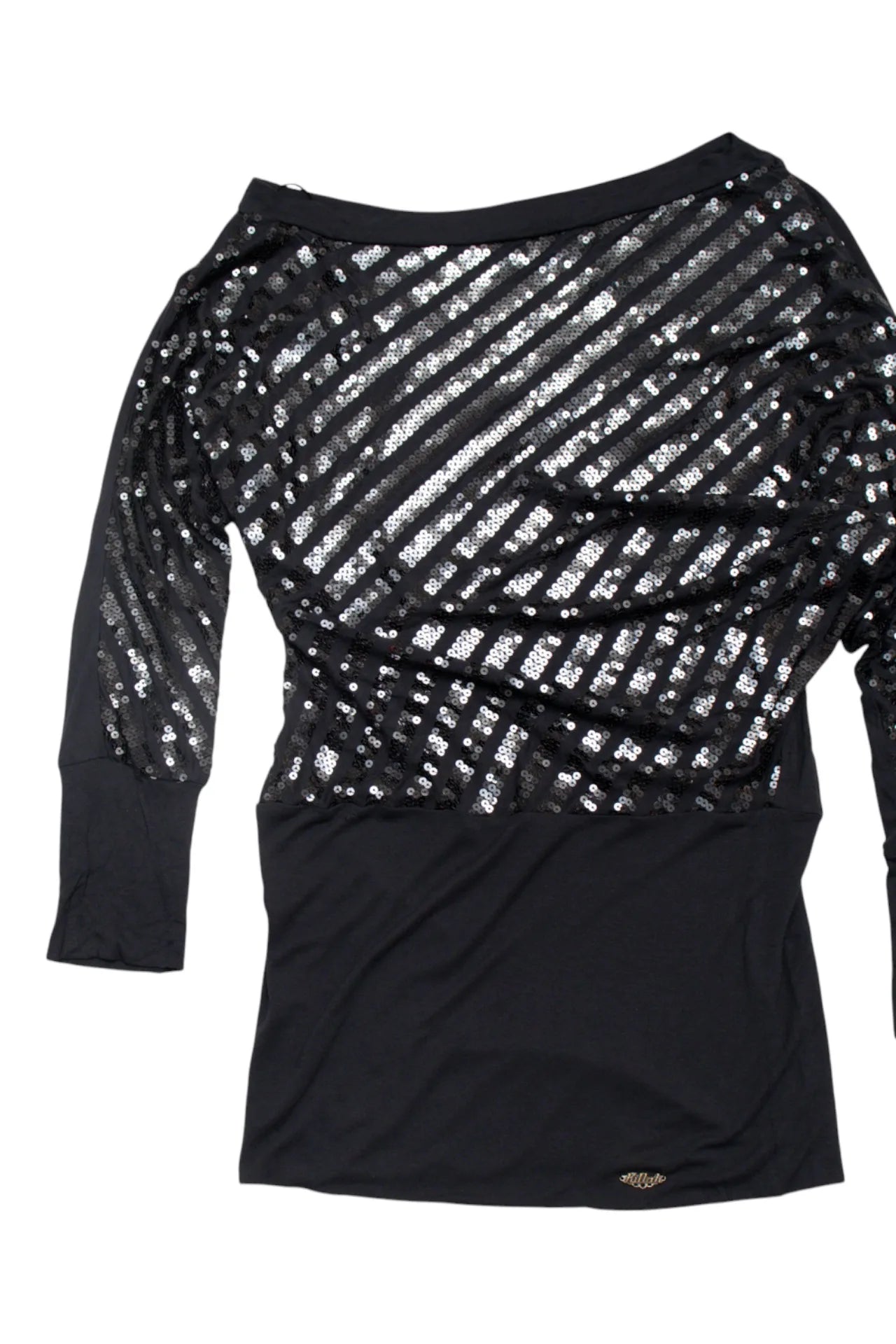 #06 Killah Sequin Batwing Long Top Black | c. 172 | Size 8/10