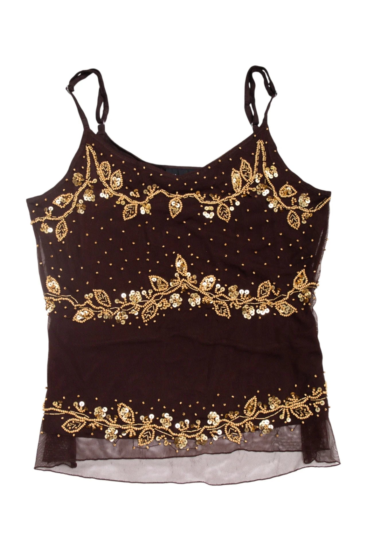 #09 Inc International Concepts Embellished Camisole Top Brown | c. 172 | Size 12