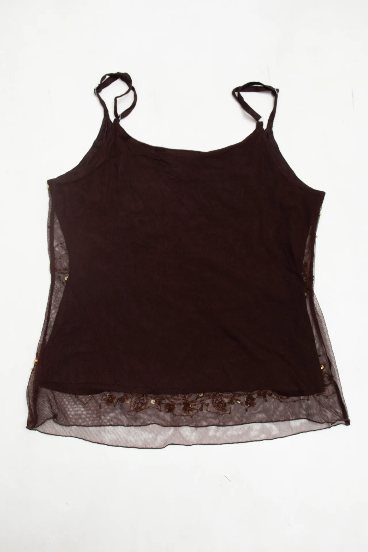 #09 Inc International Concepts Embellished Camisole Top Brown | c. 172 | Size 12
