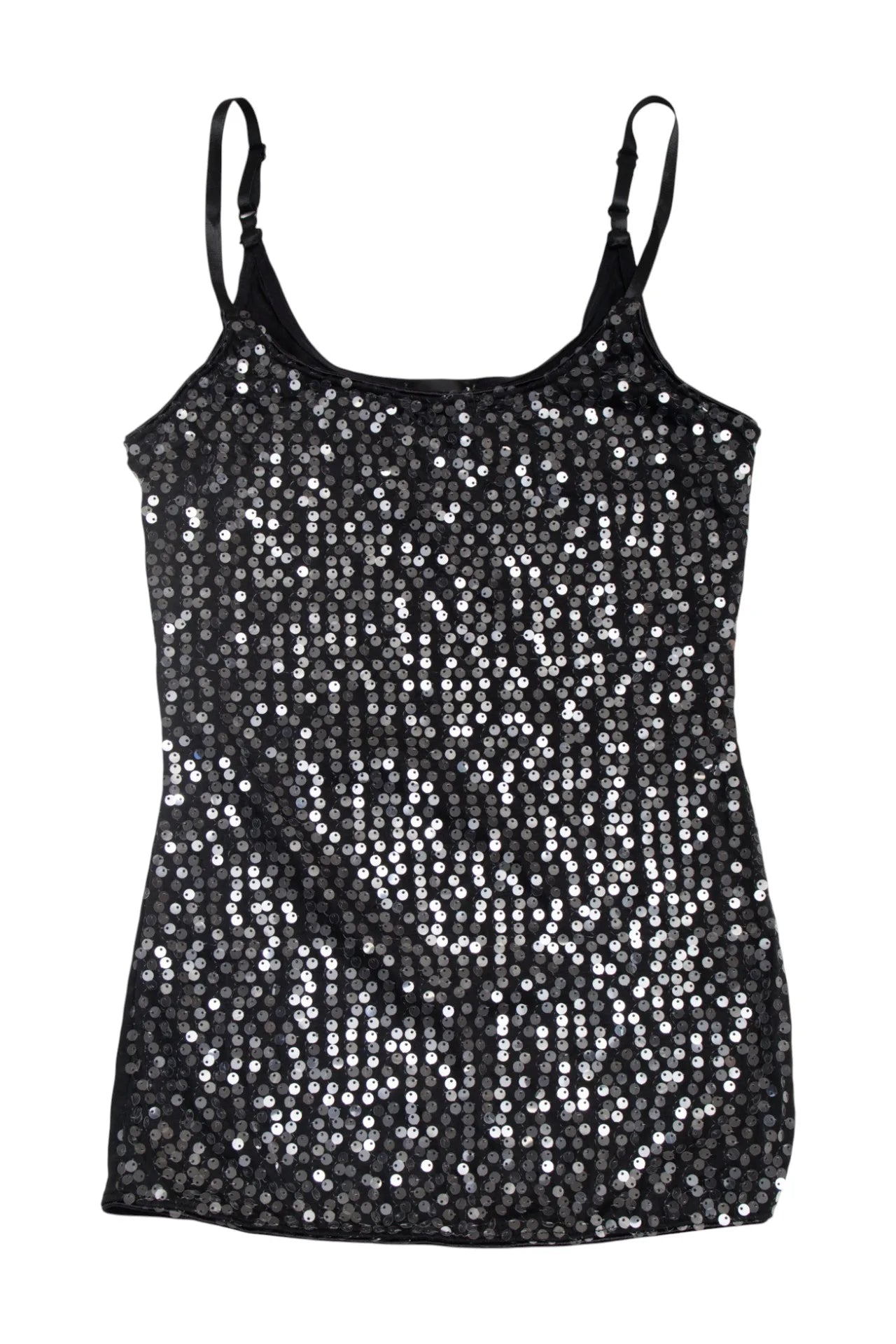 #10 Wet Seal Sequin Camisole Top Black | c. 172 | Size 8