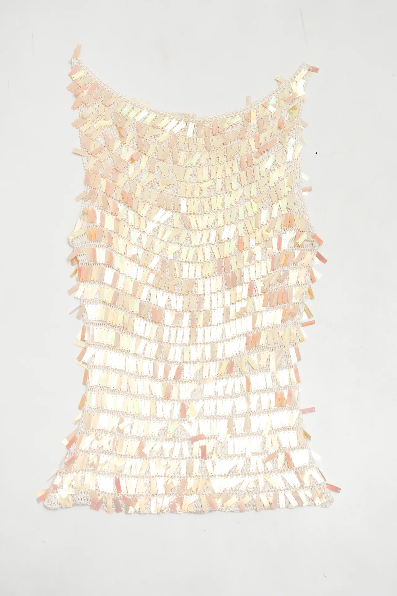 #14 Yamamay Sequin Knit Tank Top Beige | c. 172 | Size 12