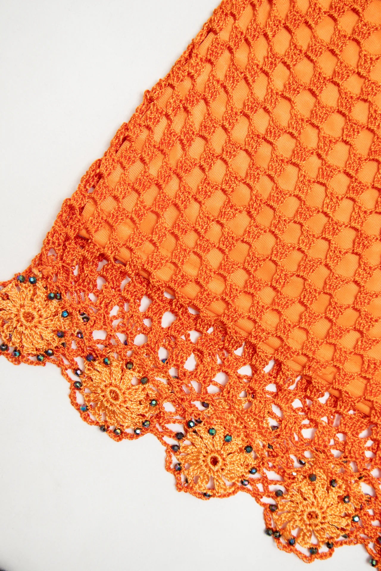 #17 Baolijia Crochet Camisole Top Orange | c. 172 | Size 10