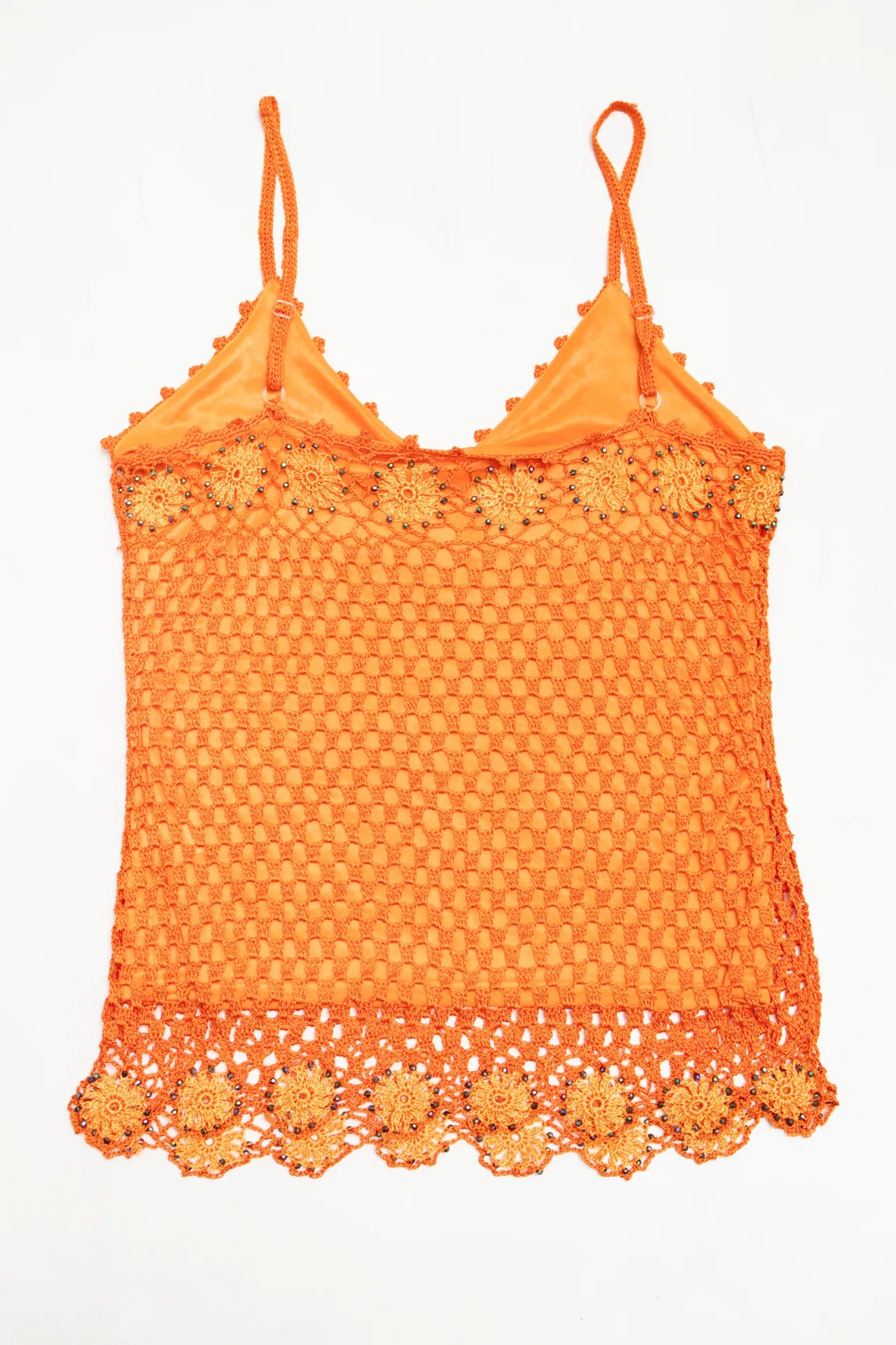 #17 Baolijia Crochet Camisole Top Orange | c. 172 | Size 10