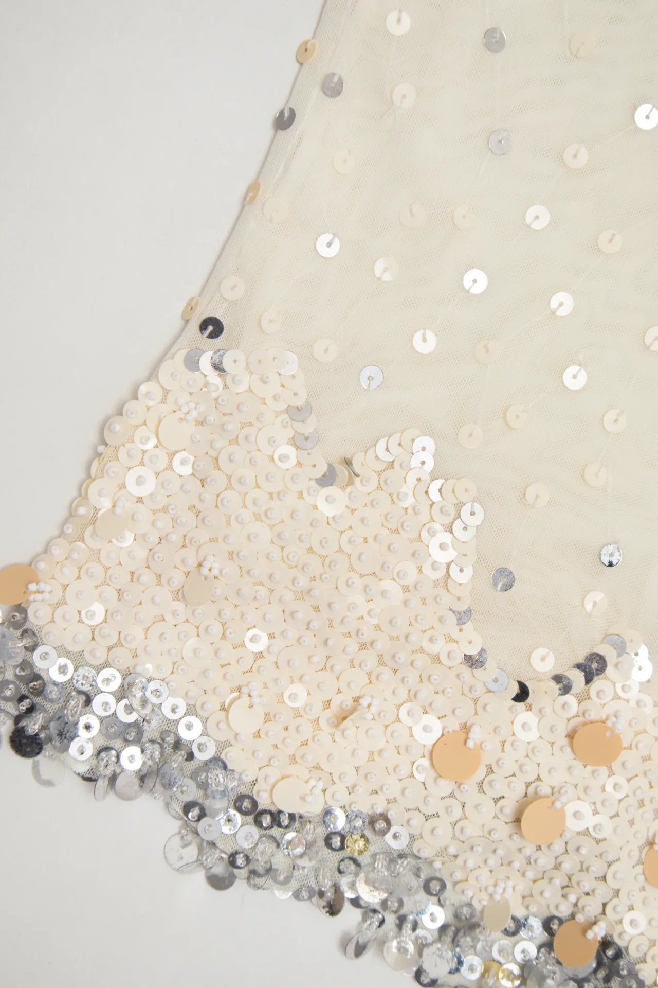 #19 Laura Cavani Sequin Mesh Camisole Top Beige | c. 172 | Size 10