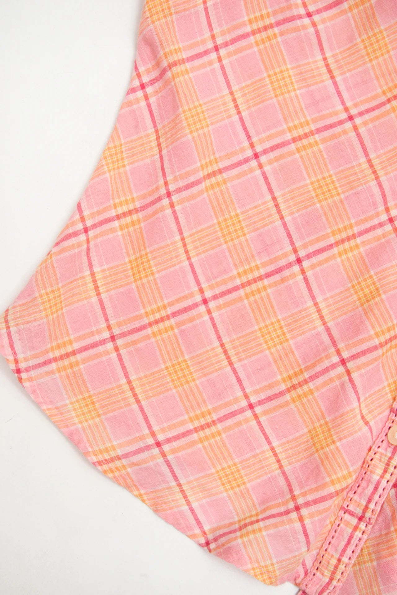 #25 Gap Short Sleeve Plaid Button-front Shirt Pink | c. 172 | Size 8