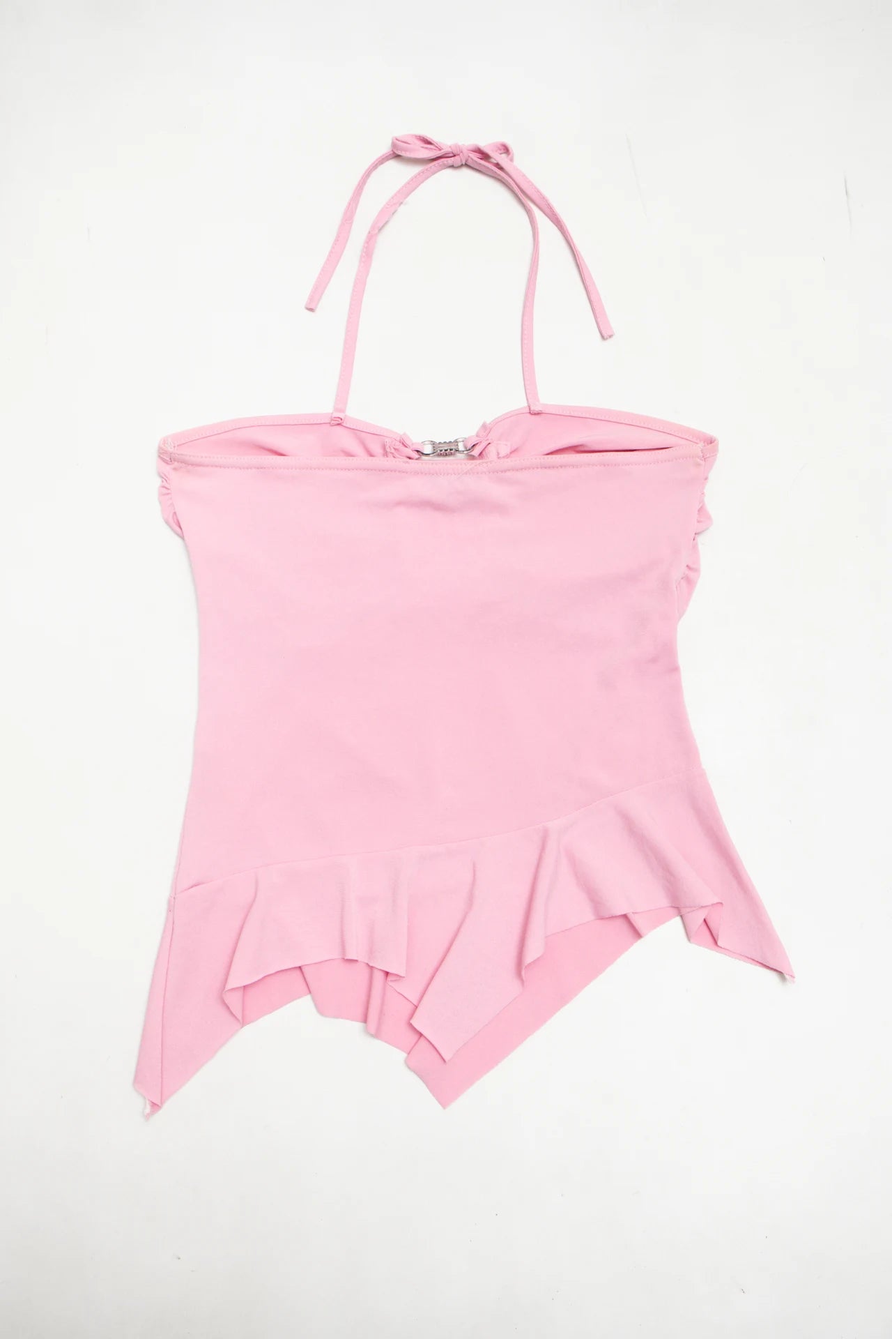 #26 Hirondelle Paris Halter Cami Top With Asymmetrical Hem Pink | c. 172 | Size 8