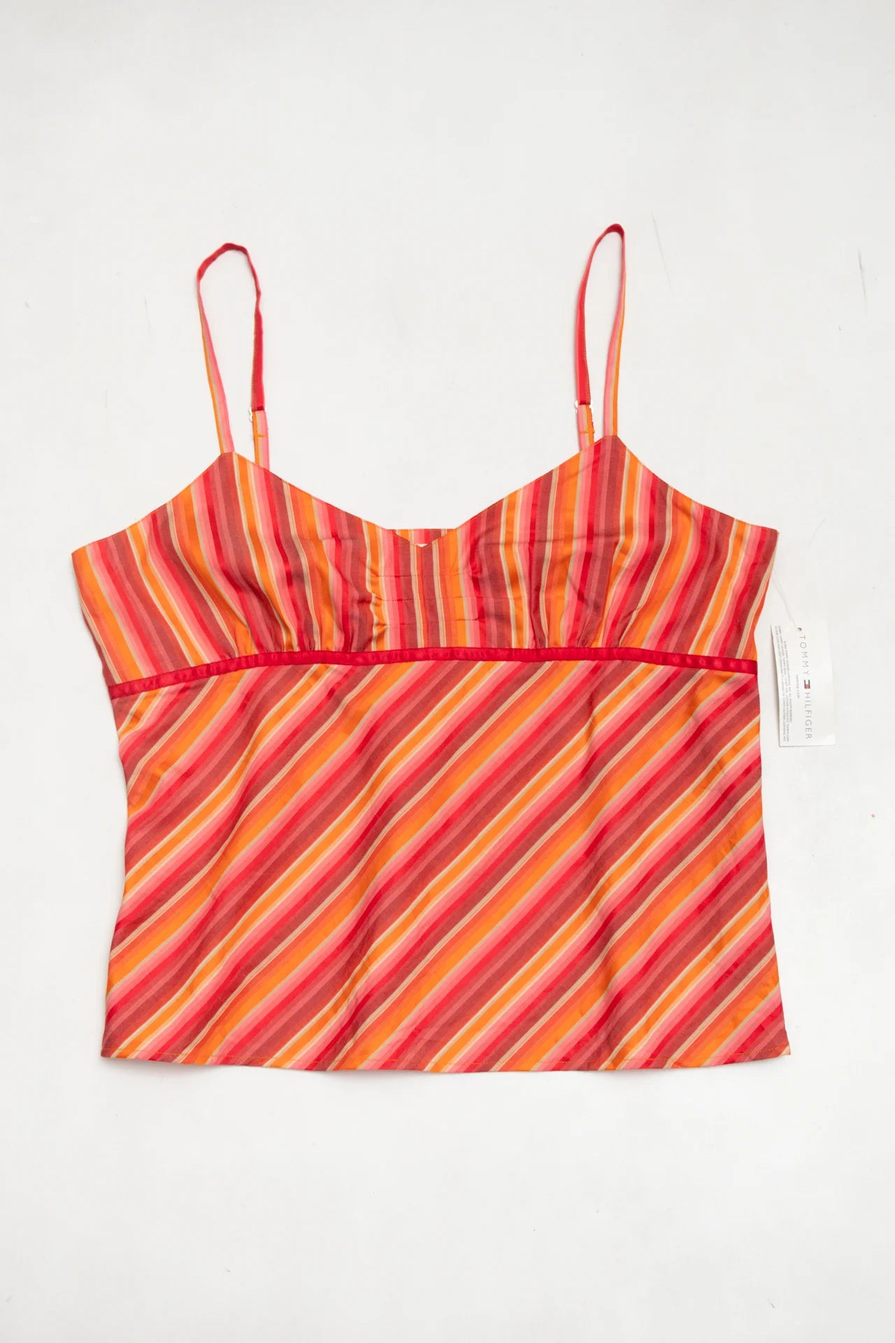 #31 Tommy Hilfiger Striped Camisole Top Orange | c. 172 | Size 12/14