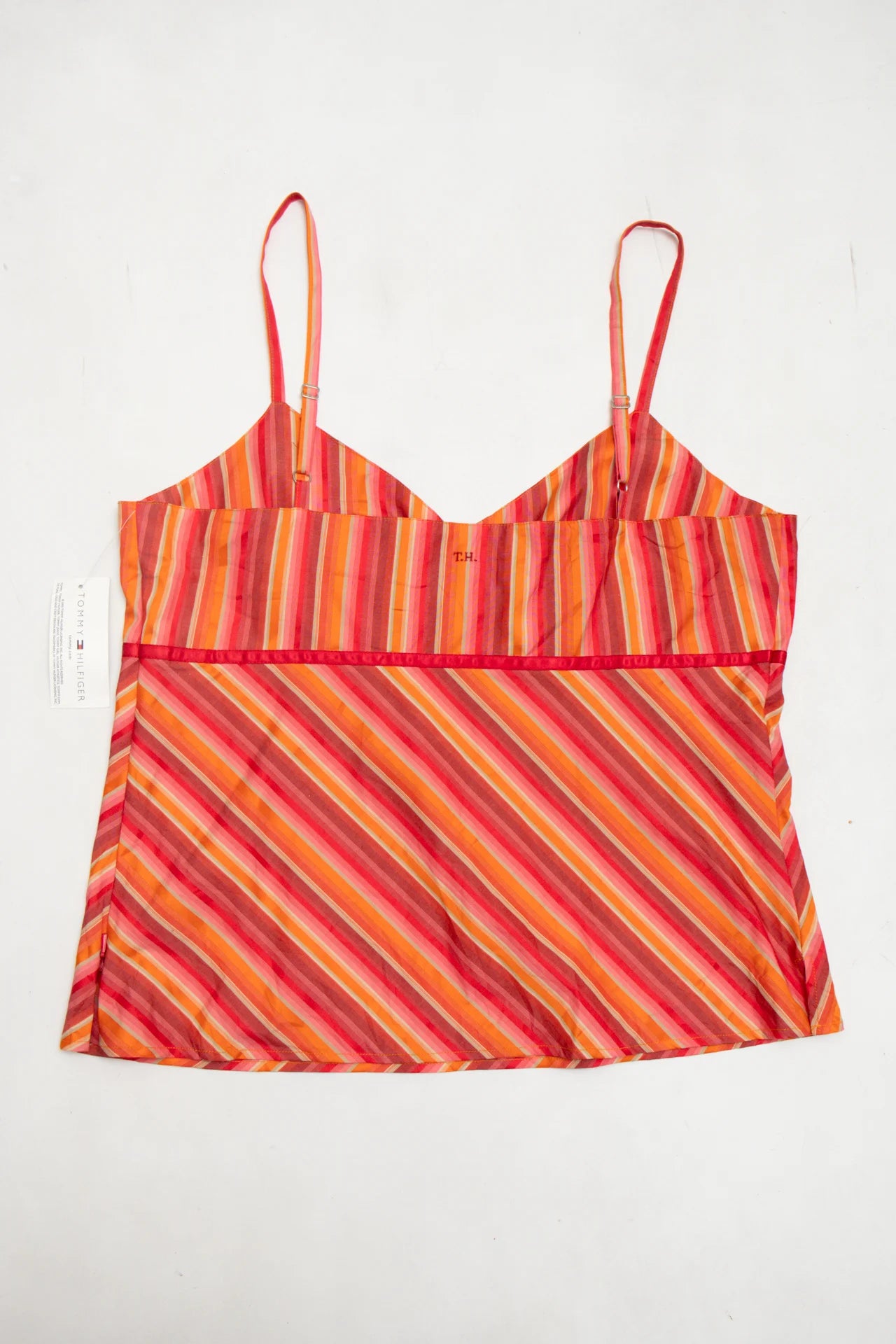 #31 Tommy Hilfiger Striped Camisole Top Orange | c. 172 | Size 12/14