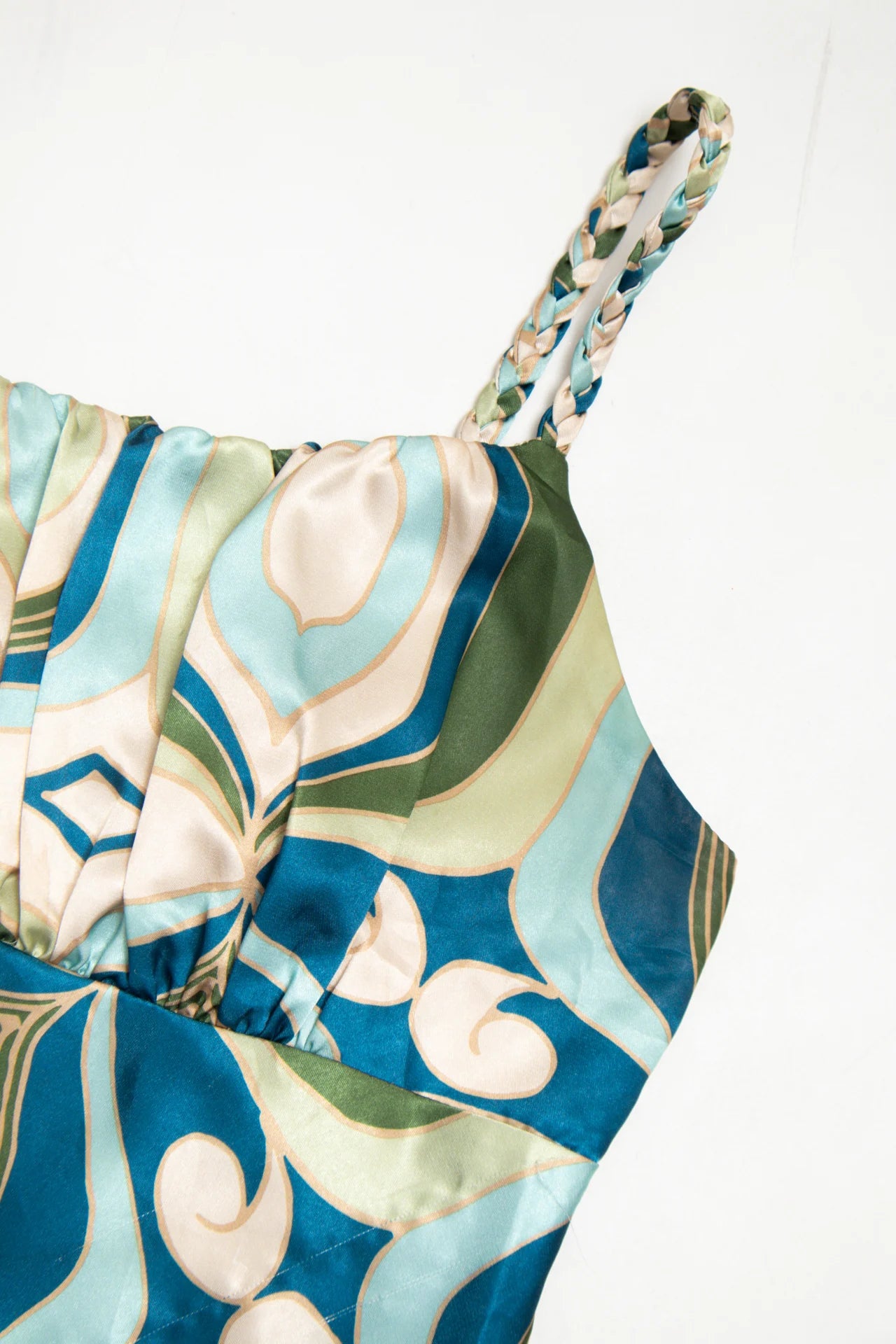 #38 Byer California Printed Satin Camisole Top Blue | c. 172 | Size 12