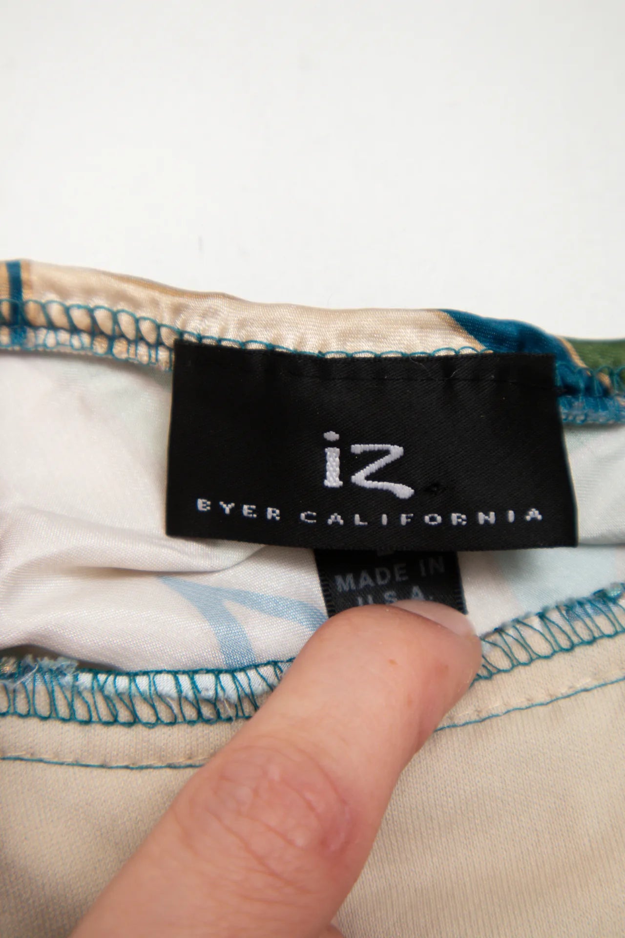 #38 Byer California Printed Satin Camisole Top Blue | c. 172 | Size 12