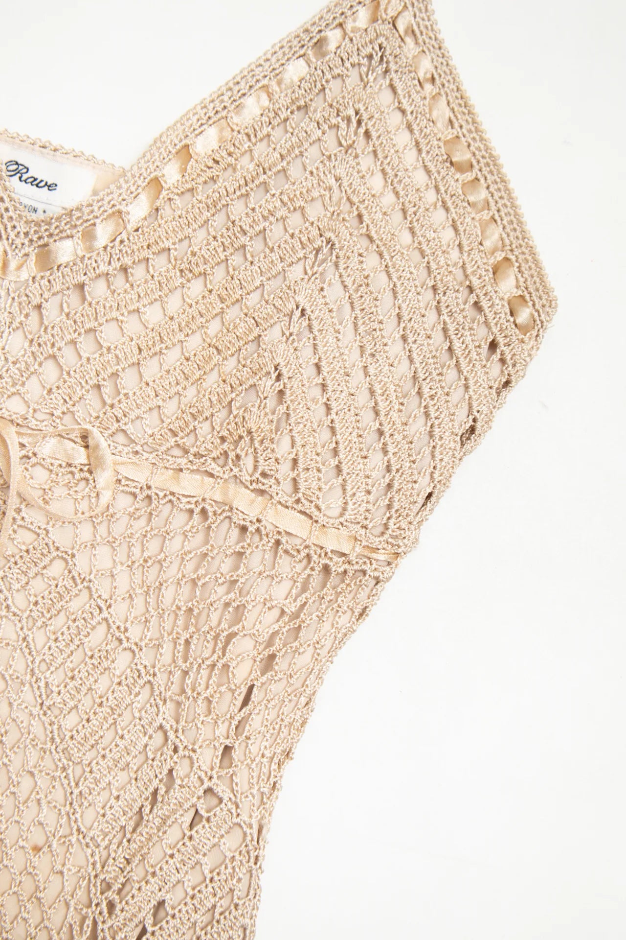 #41 Rave Crochet Camisole Top Beige | c. 172 | Size 8/10