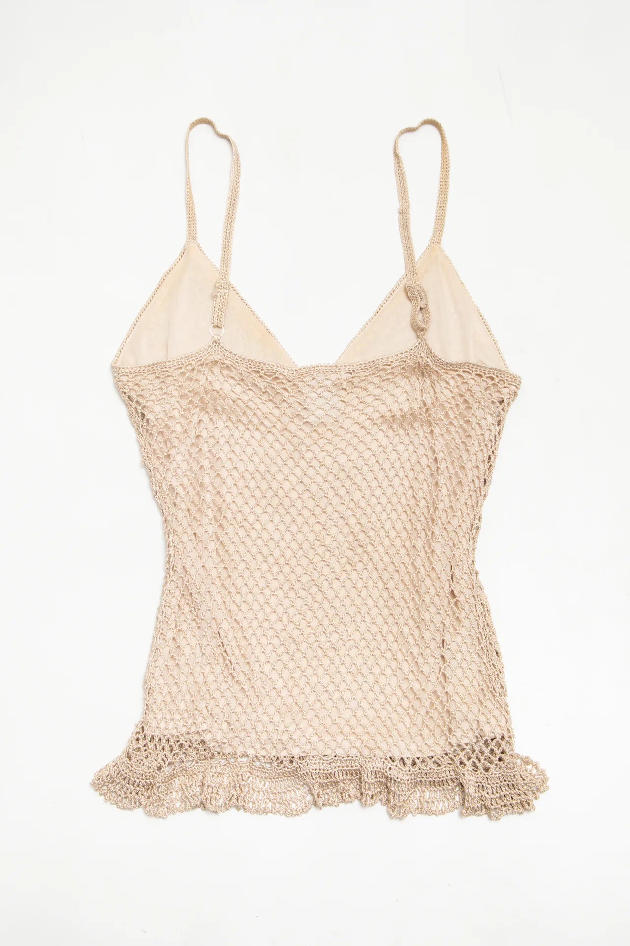 #41 Rave Crochet Camisole Top Beige | c. 172 | Size 8/10