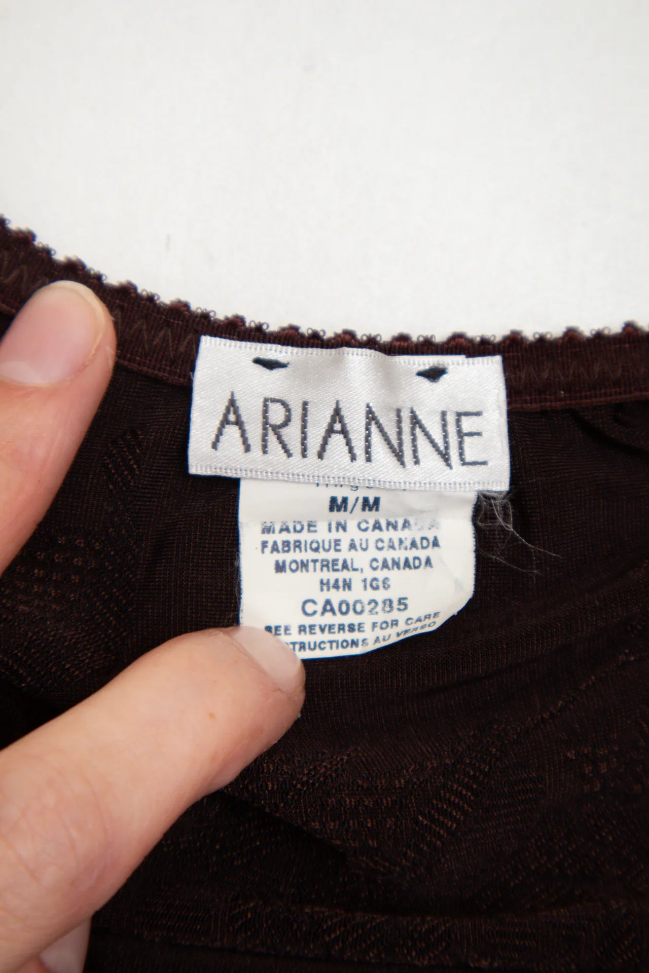 #42 Arianne Lace-trim Floral Jacquard Tank Top Brown | c. 172 | Size 10