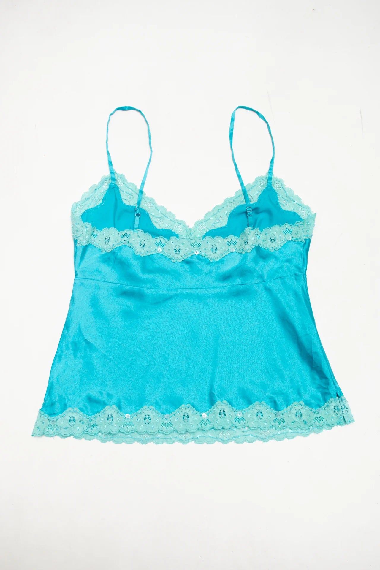 #49 Satin Lace Camisole Blue | c. 172 | Size 10
