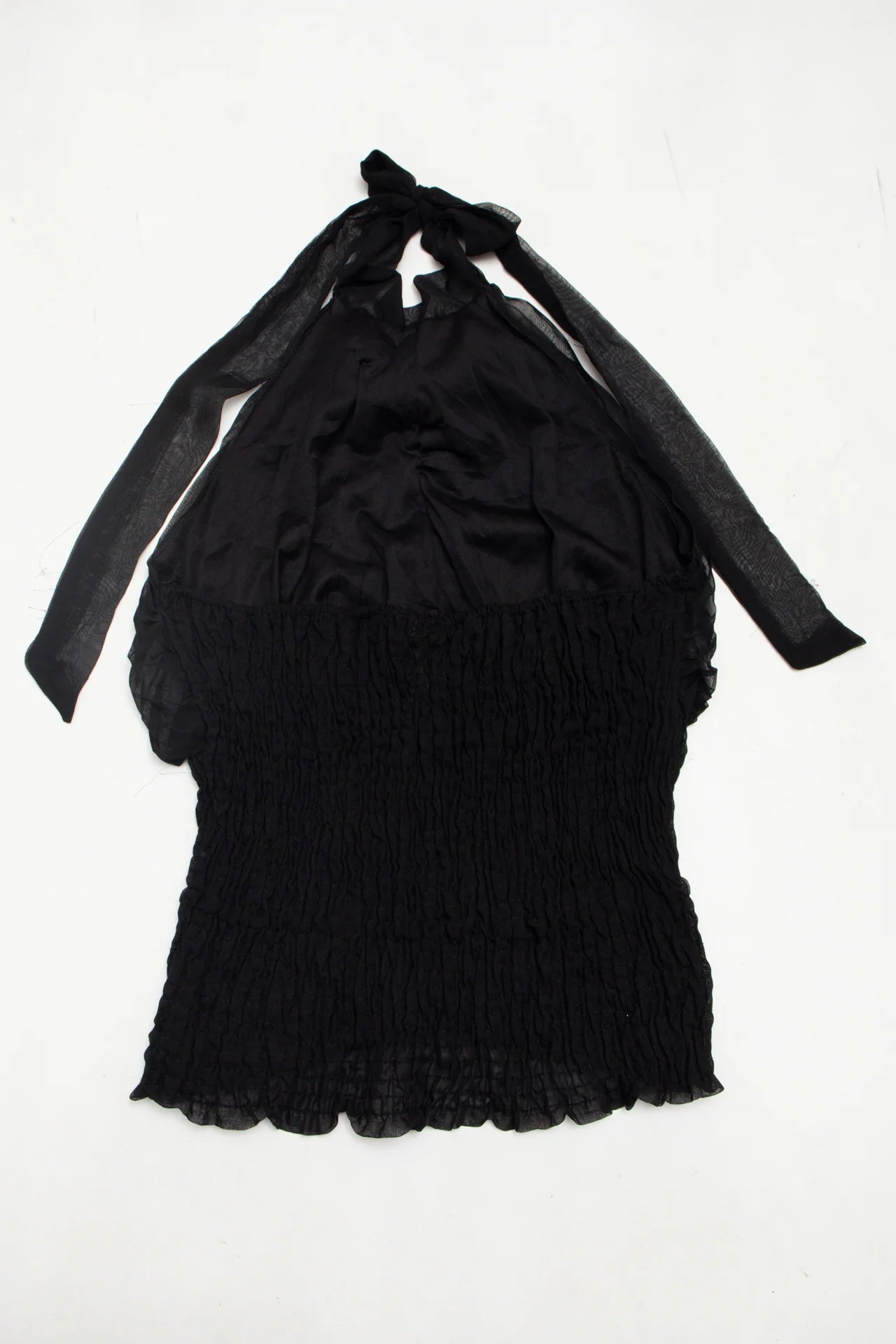 #56 Voice Halter Chiffon Top Black | c. 172 | Size 12