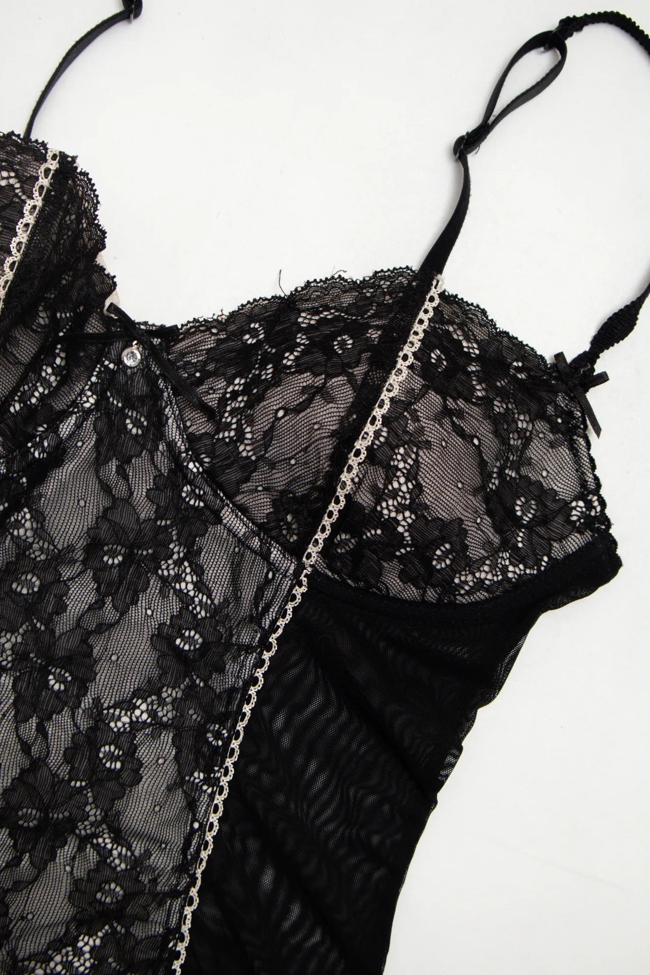 #59 Secret Love Lace Bustier Camisole Black | c. 172 | Size 8-10 / 14B