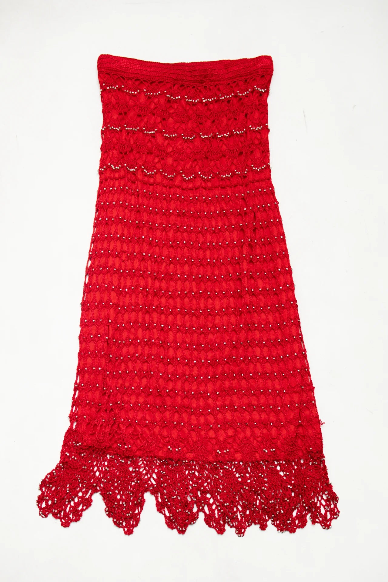 #97 Crochet Skirt Red | c. 172 | Size 6/8