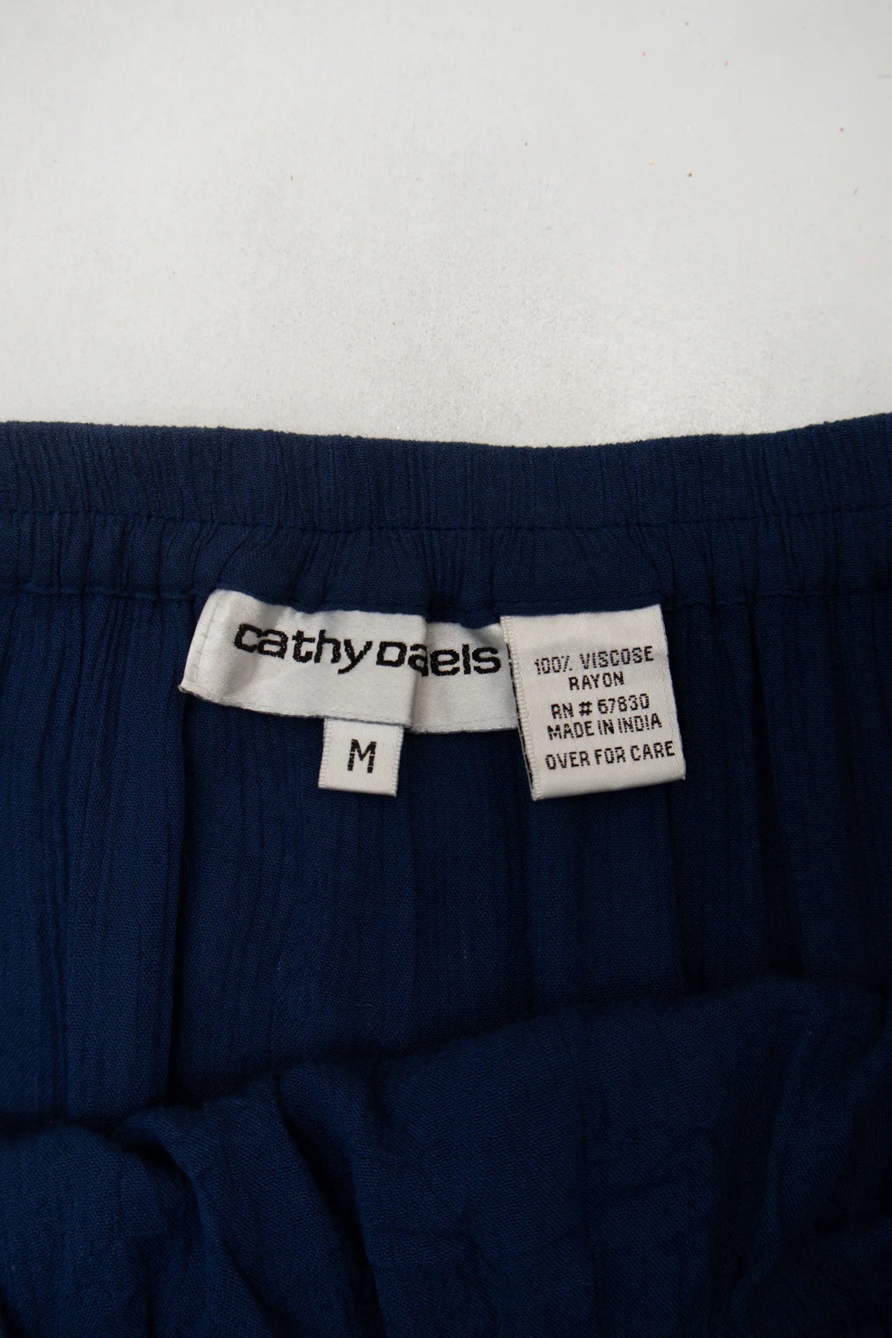 #118 Cathy Daniels Tiered Polka Dot Skirt Navy | c. 172 | Size 10