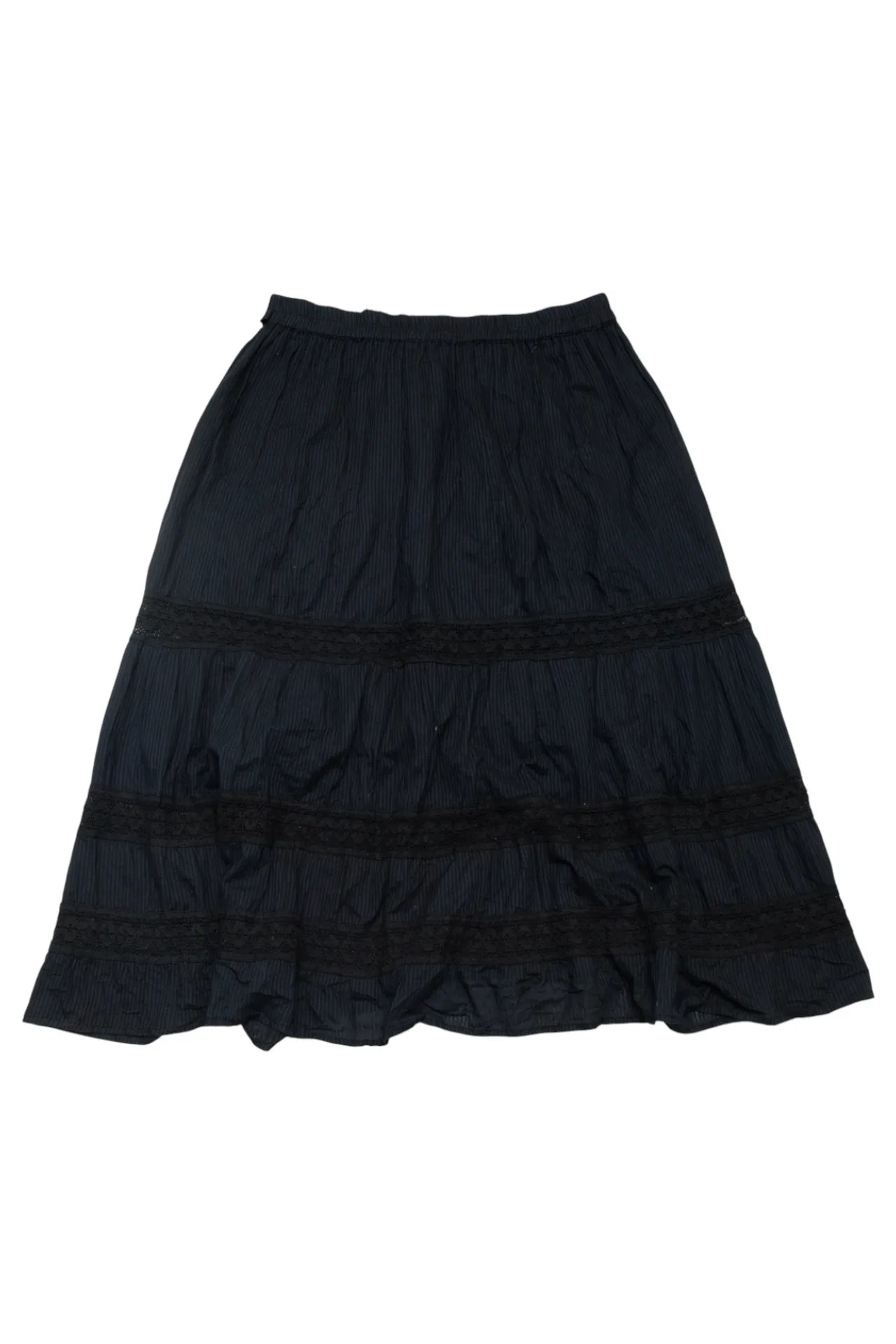 #120 Claudia Richard Midi Skirt Black | c. 172 | Size 12