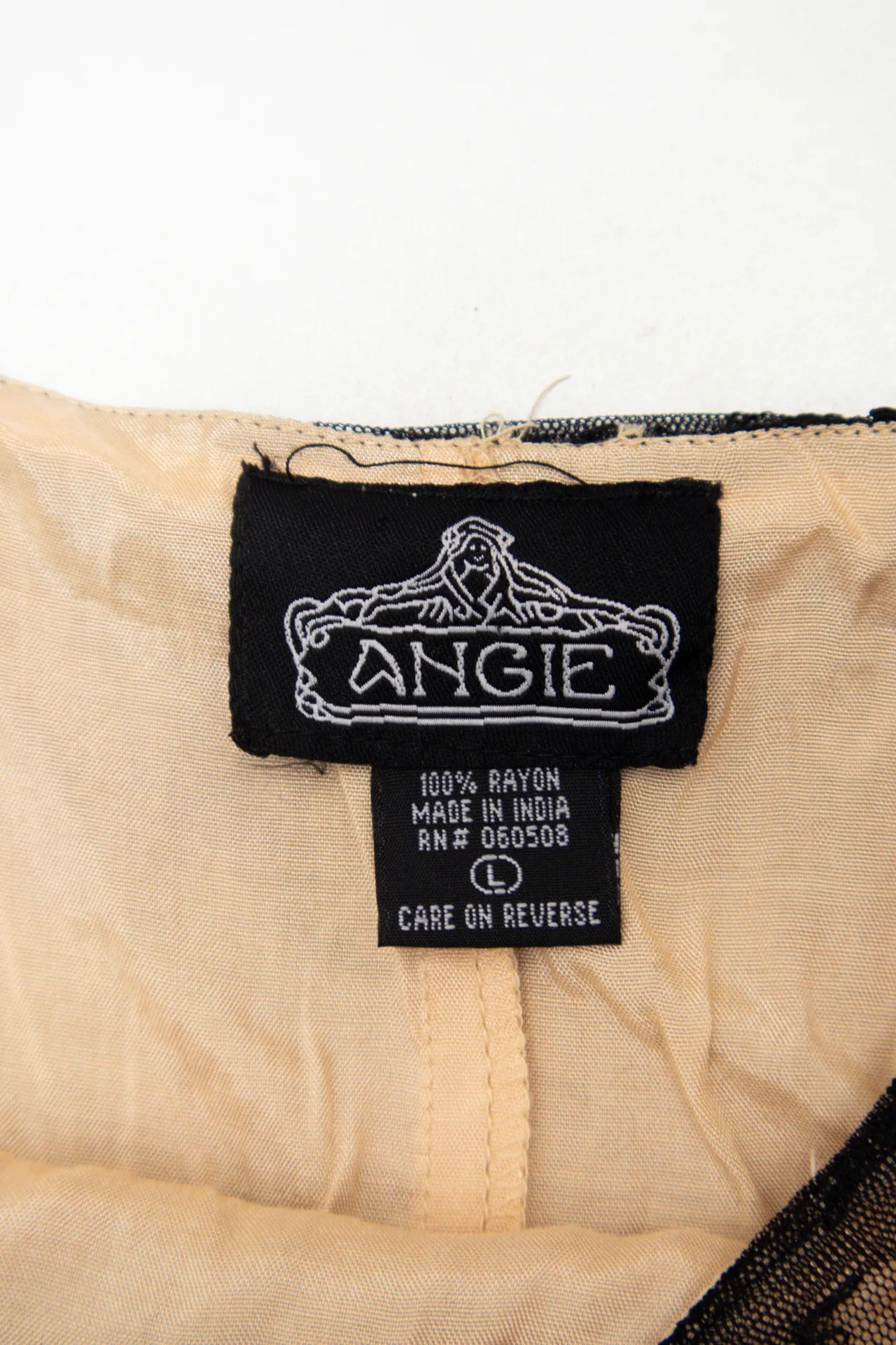 #125 Angie Tiered Black Lace Overlay Midi Skirt Black | c. 172 | Size 8/10