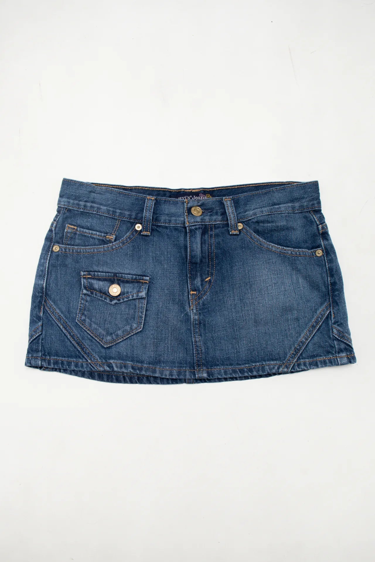 #142 Levi's Jeans Denim Mini Skirt Blue | c. 172 | Size 6