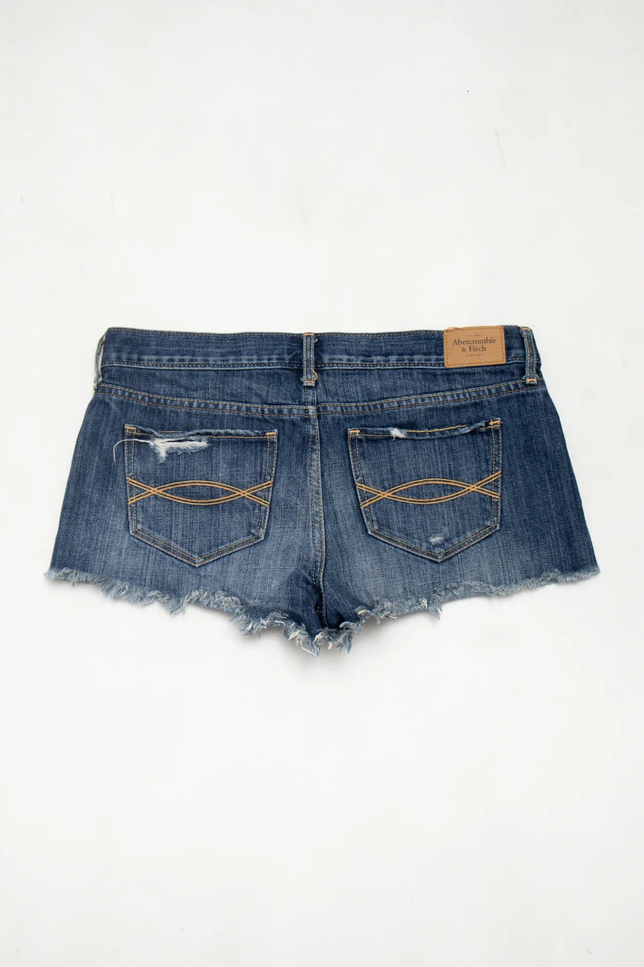 #145 Abercrombie & Fitch Denim Studded Cutoff Shorts Blue | c. 172 | Size 8