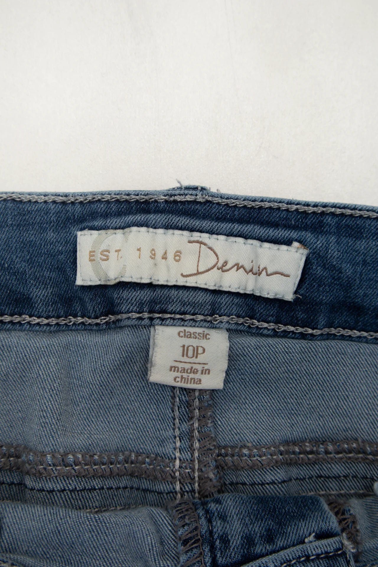 #155 Denim Embellished Denim Shorts Blue | c. 172 | Size 10