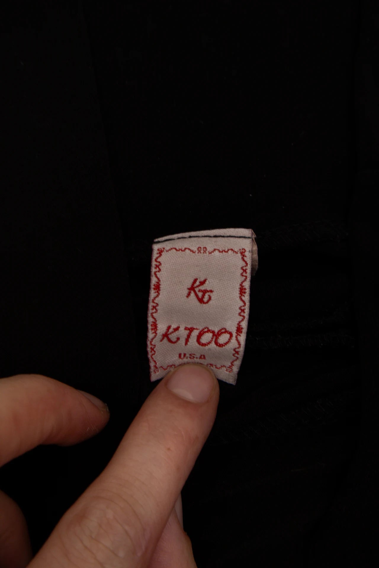 #163 K Too Ruffle Mini Skirt Black | c. 172 | Size 8