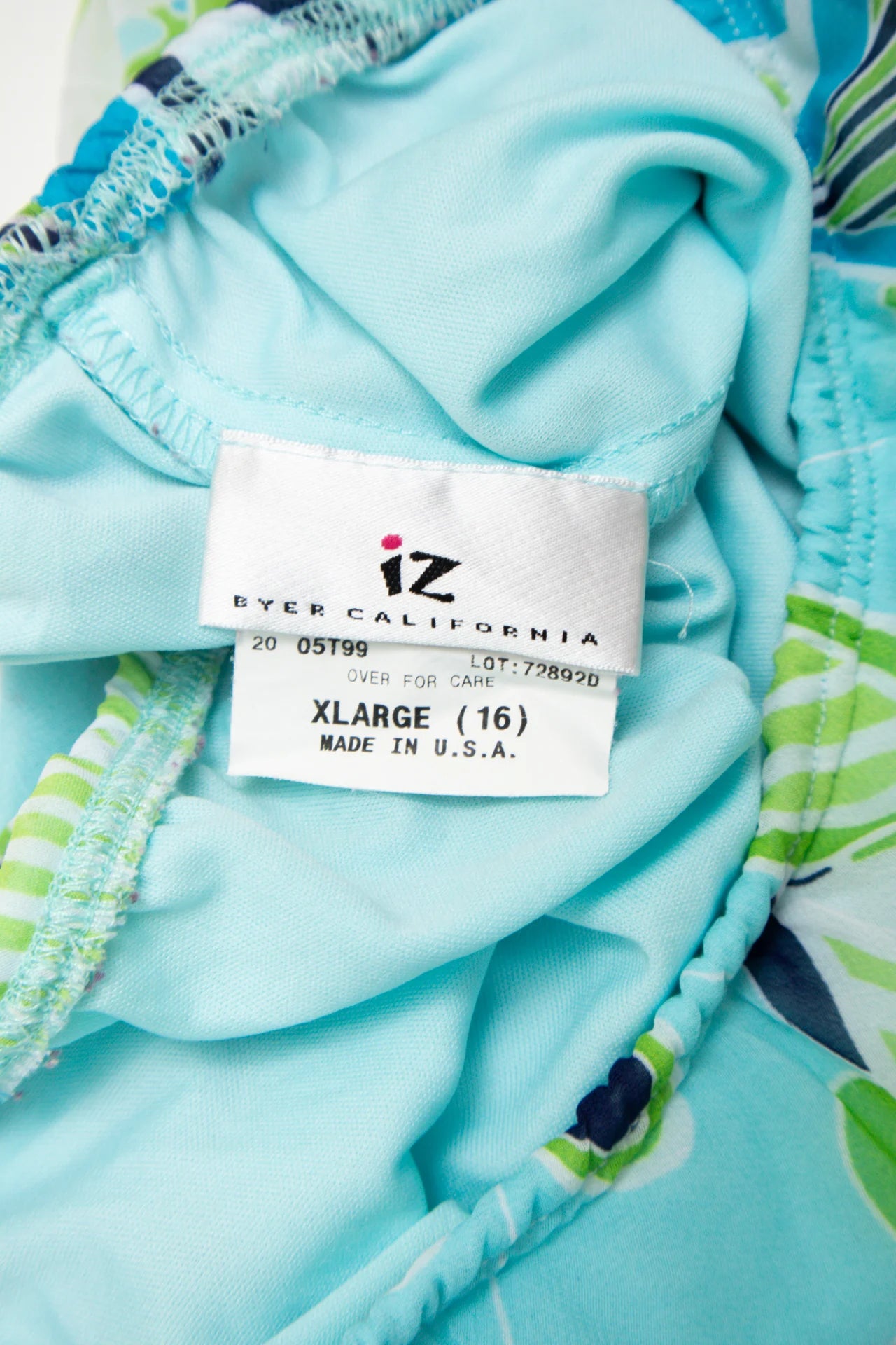 #164 Iz Byer California Printed Handkerchief-hem Skirt Blue | c. 172 | Size 10