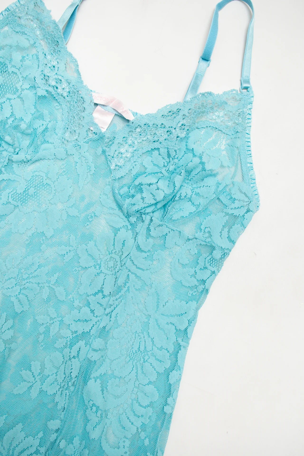 #185 Victoria's Secret Lace Chemise Slip Blue | c. 172 | Size 10
