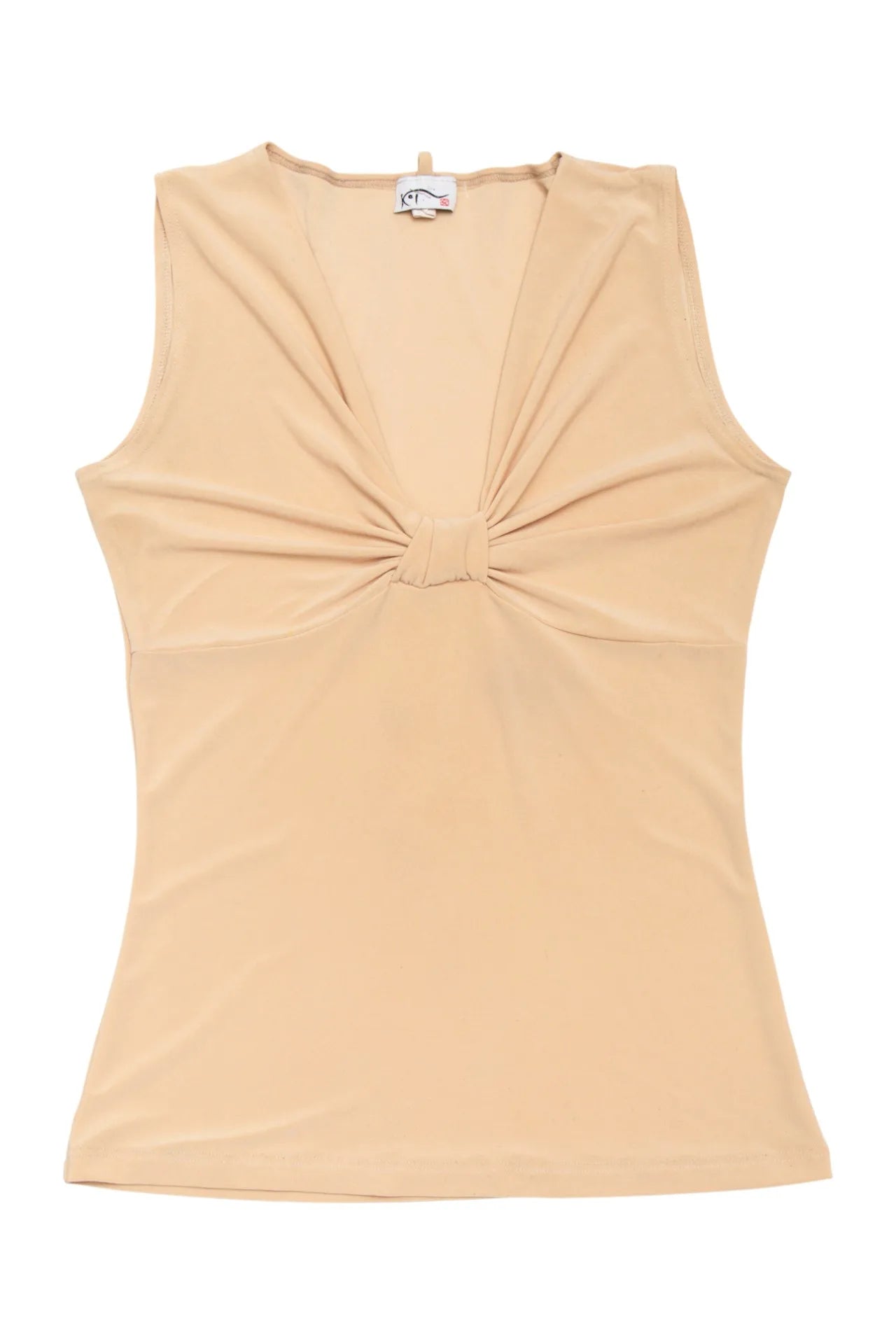 #207 Kt Beige Sleeveless Twist-front Top Beige | c. 272 | Size 8