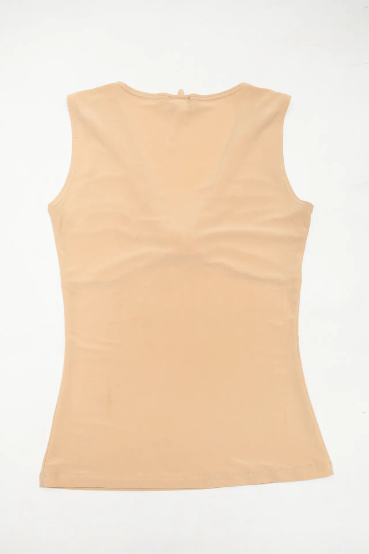 #207 Kt Beige Sleeveless Twist-front Top Beige | c. 272 | Size 8