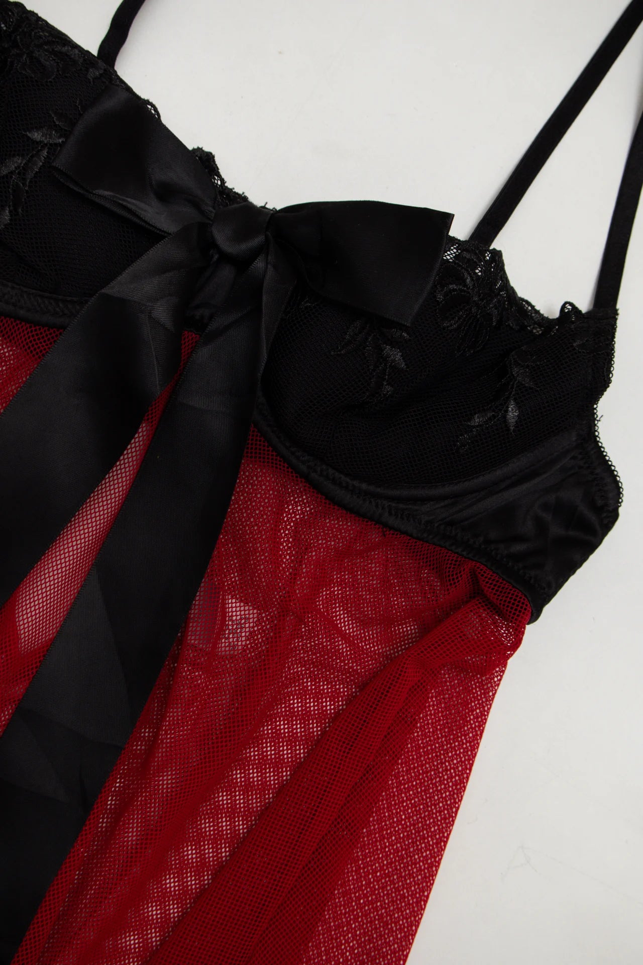 #214 La Senza Babydoll Slip / Lingerie Nightie Red | c. 272 | Size 10C / 8