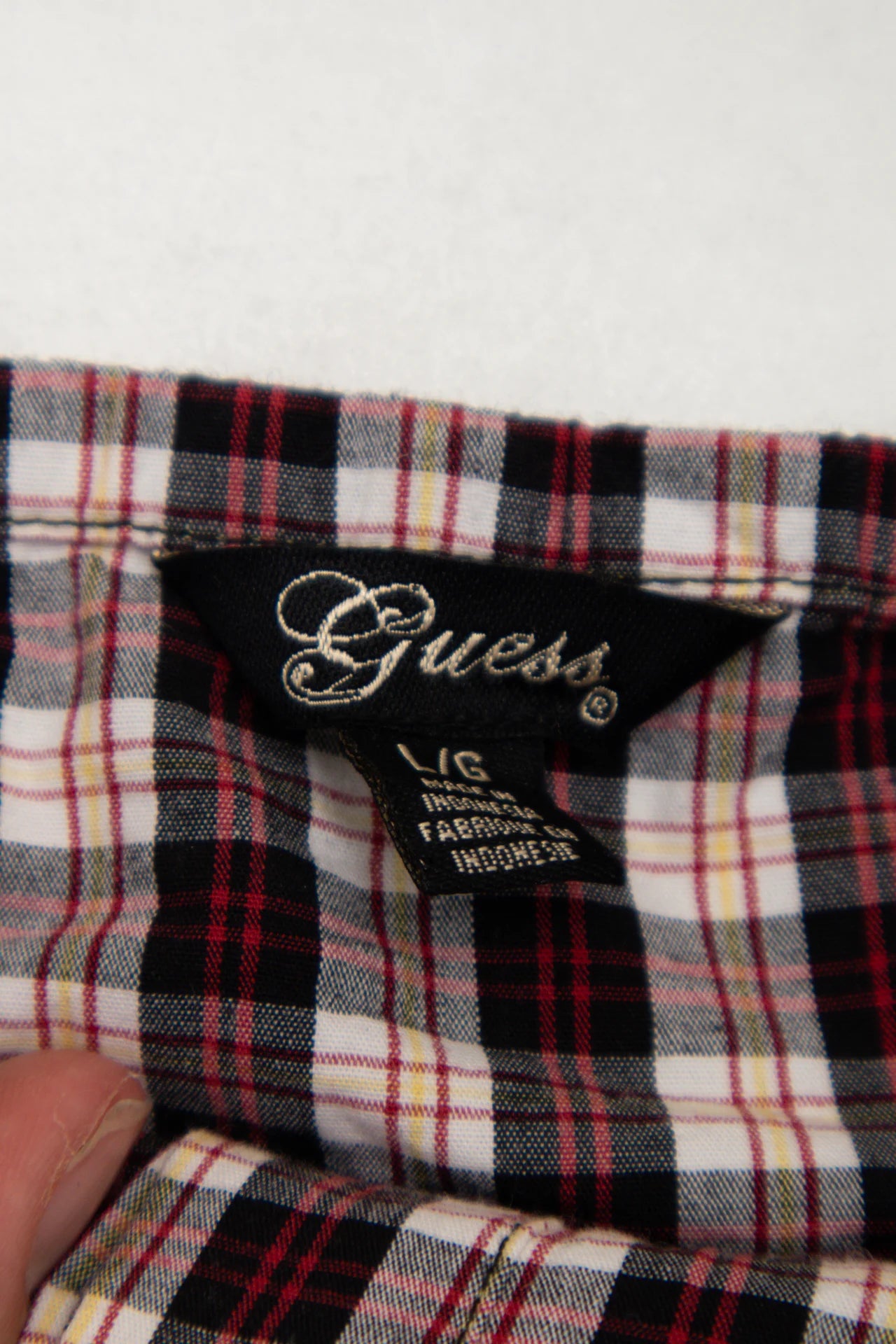 #217 Guess Halter Plaid Button-front Top Red | c. 272 | Size 8