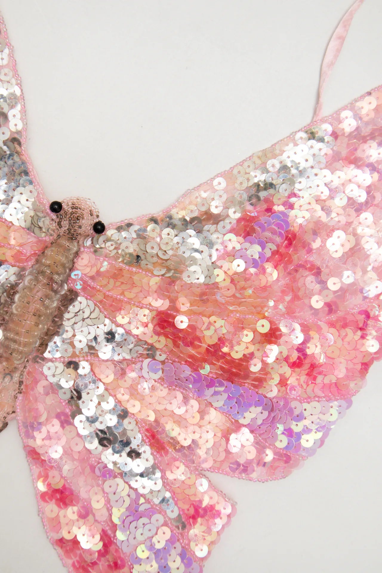 #221 Extyn Sequin Butterfly Crop Top Pink | c. 272 | Size 8/10